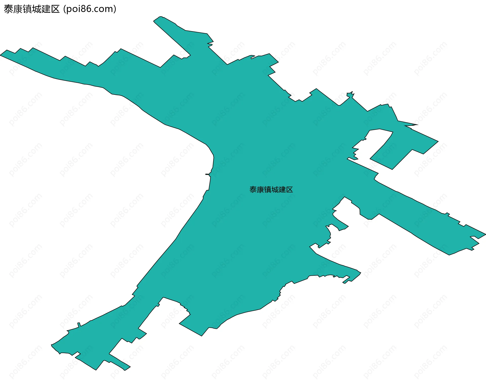 泰康镇城建区边界地图