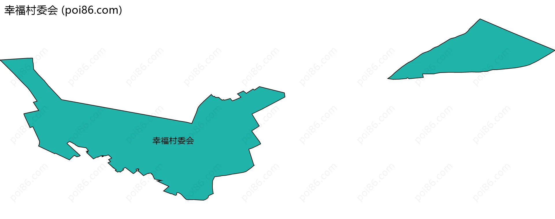 幸福村委会边界地图