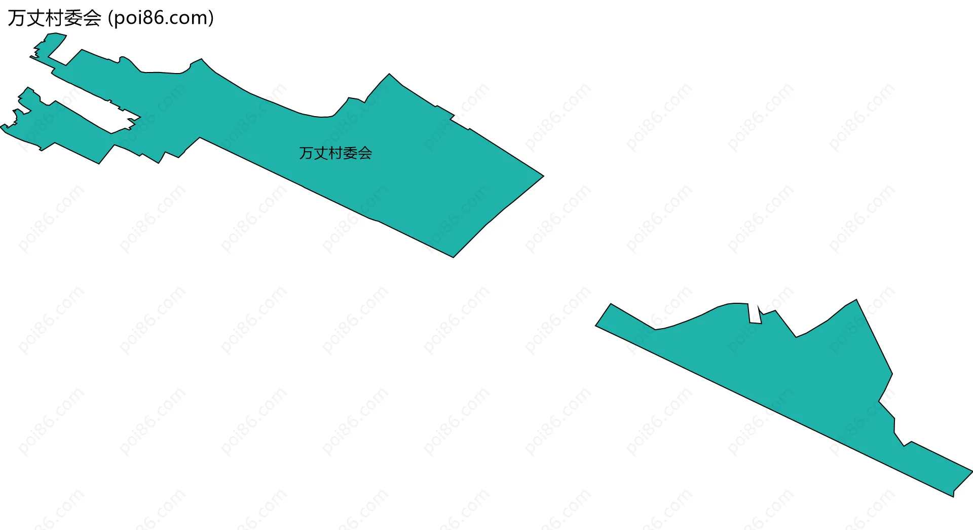 万丈村委会边界地图