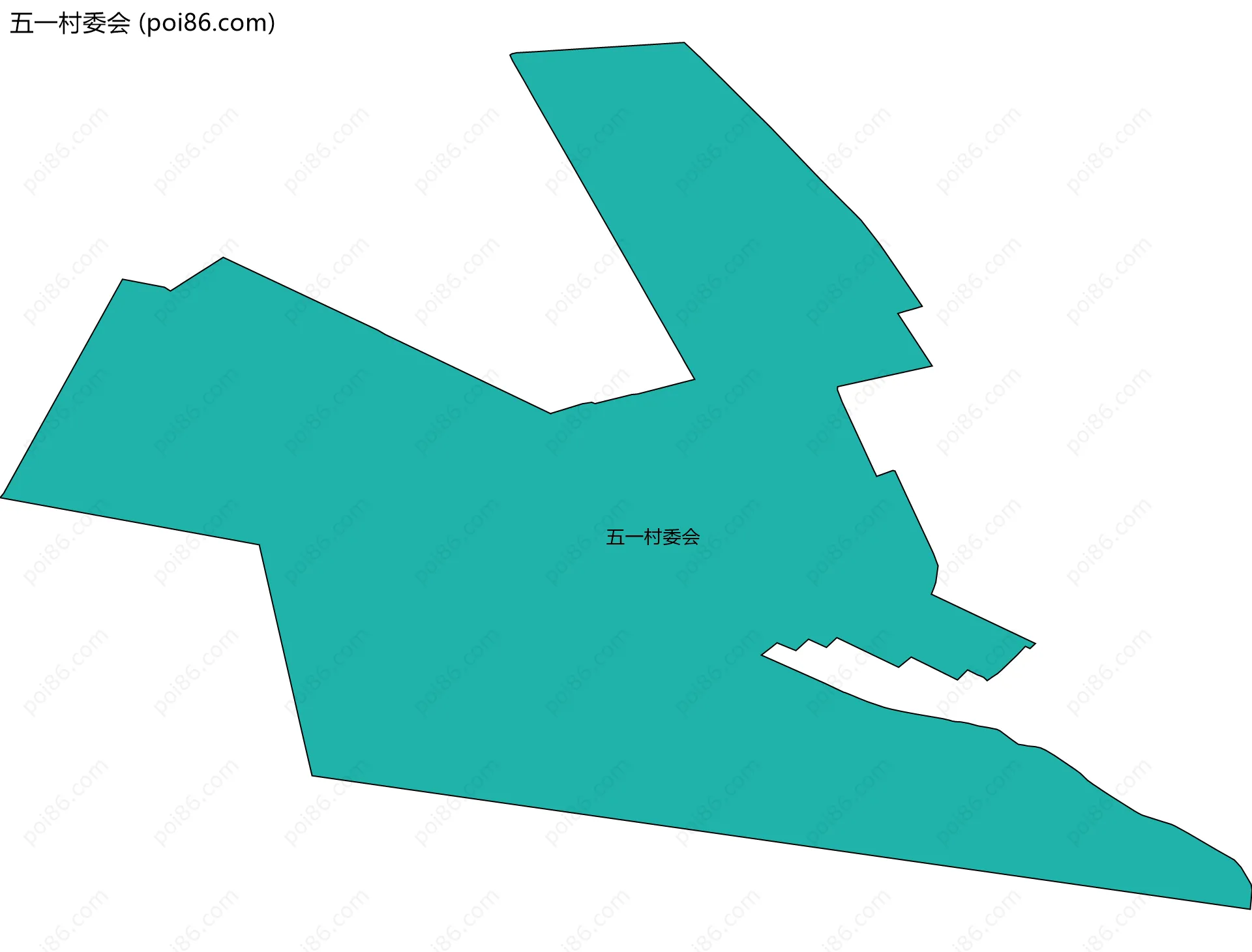 五一村委会边界地图