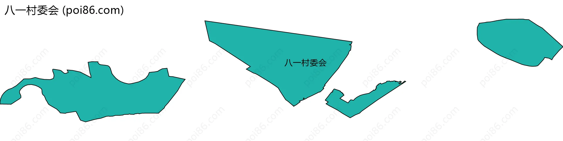 八一村委会边界地图