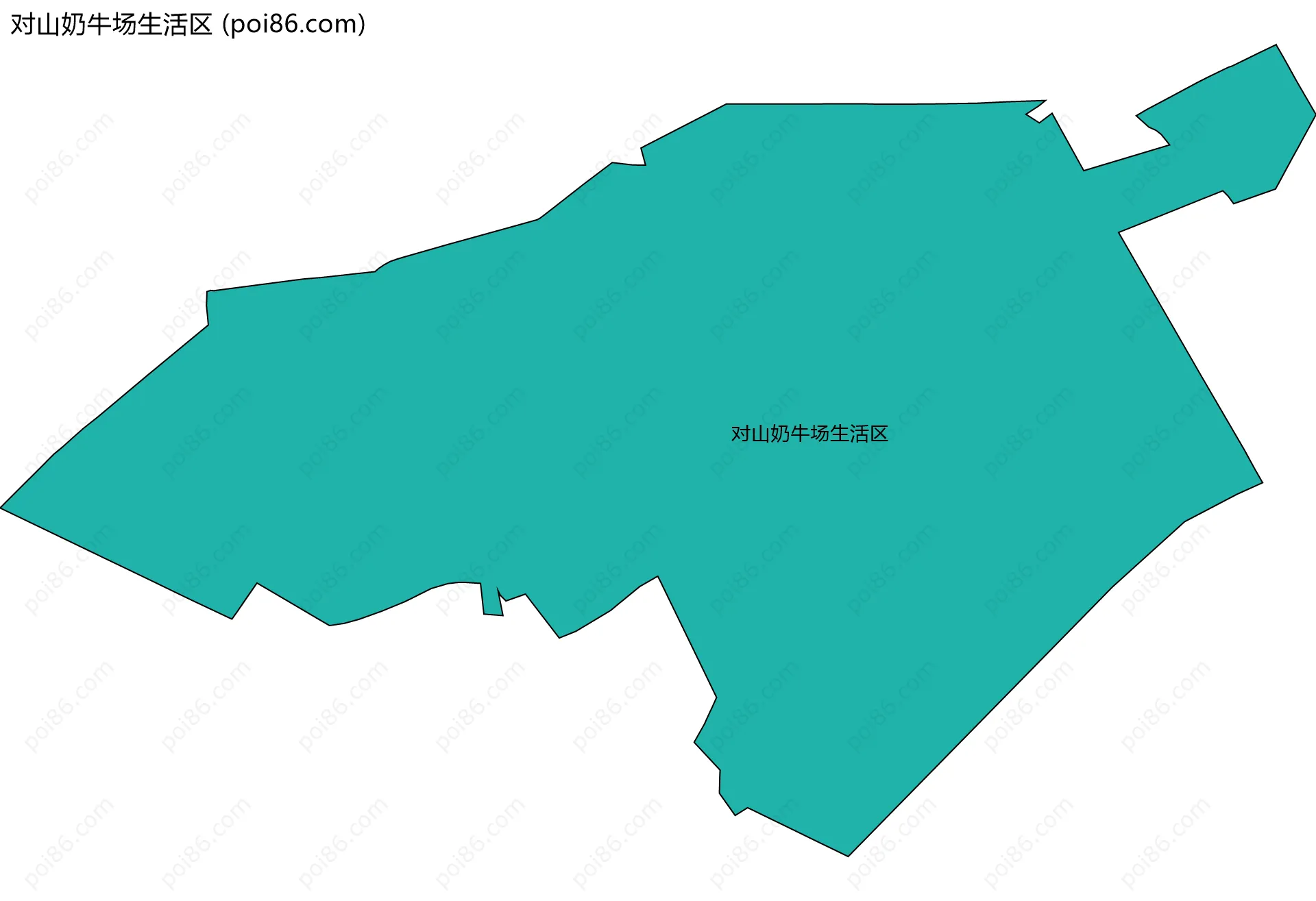 对山奶牛场生活区边界地图