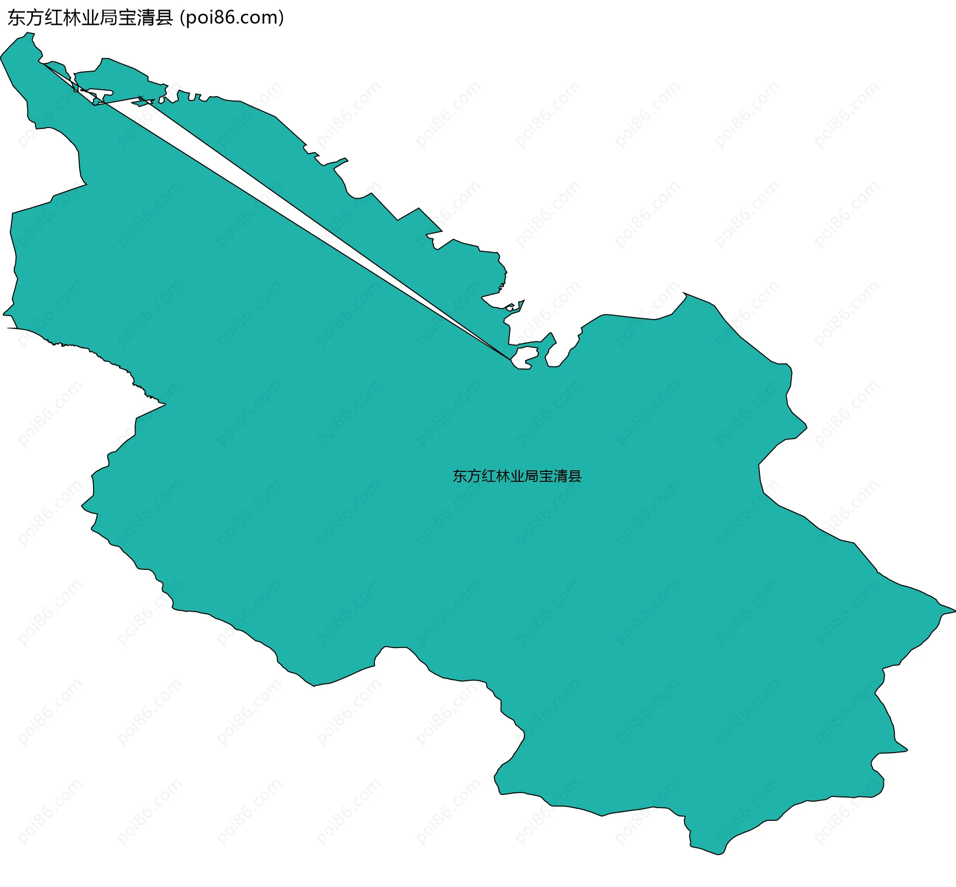 东方红林业局宝清县边界地图