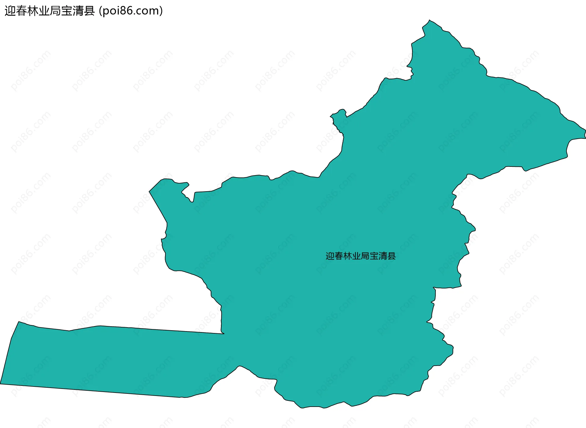 迎春林业局宝清县边界地图
