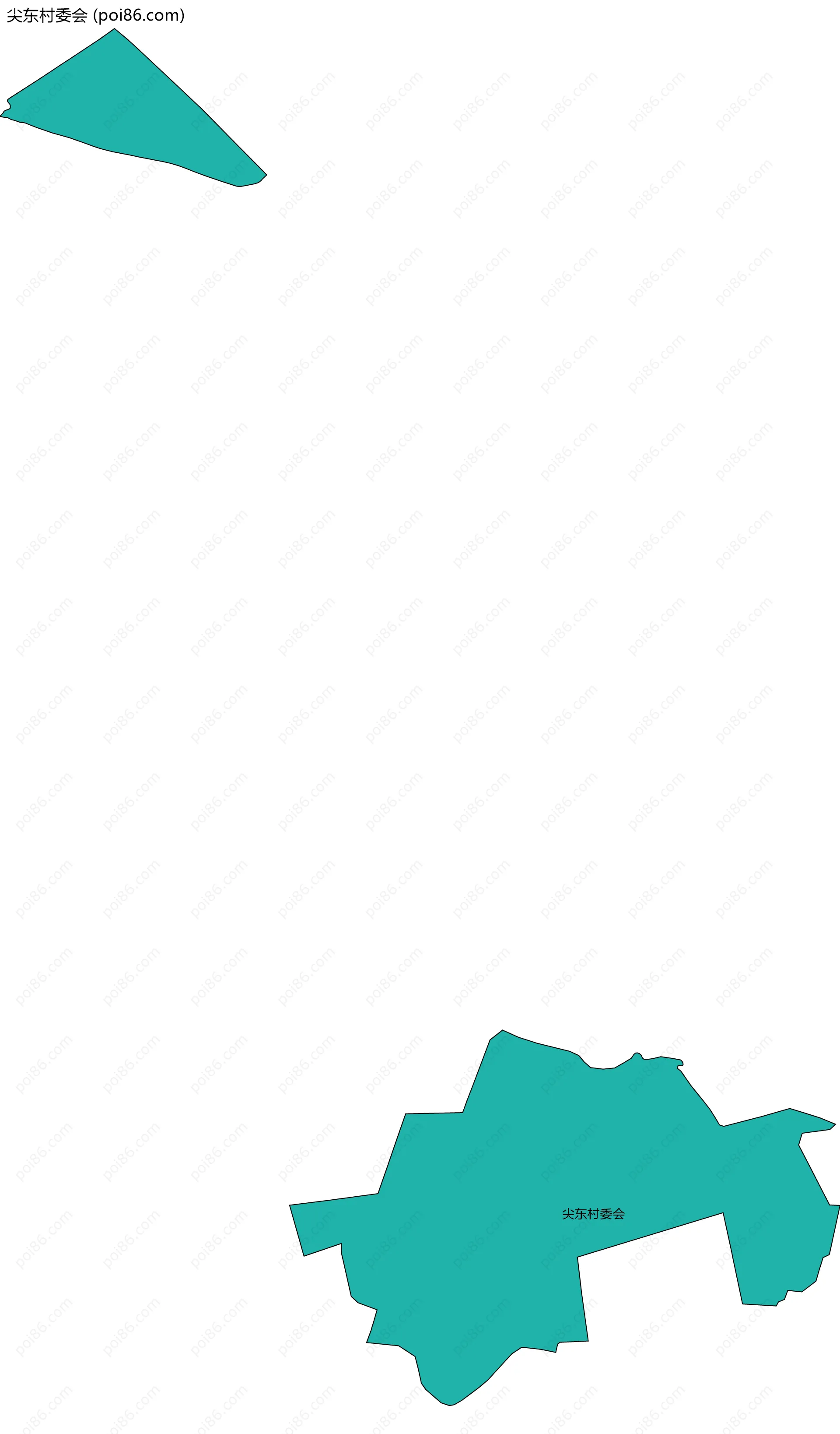 尖东村委会边界地图