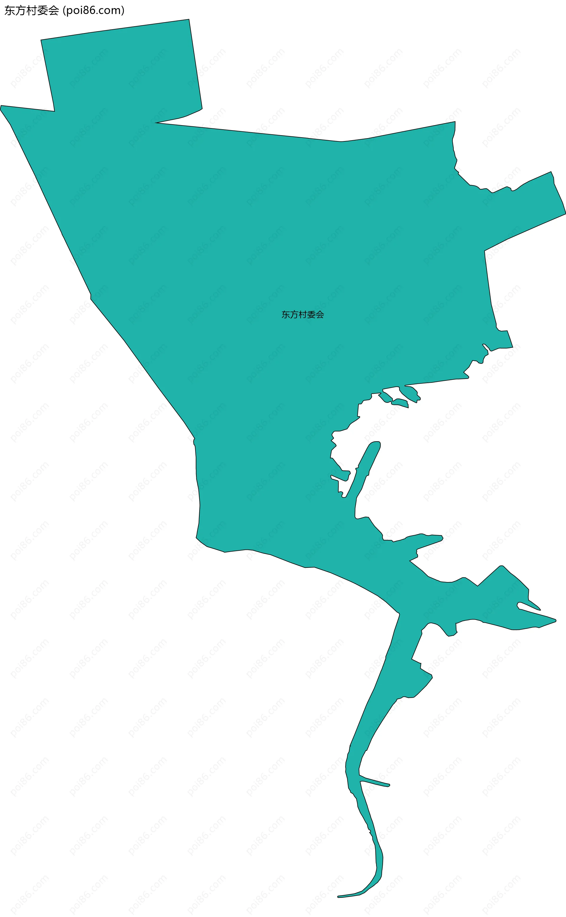 东方村委会边界地图