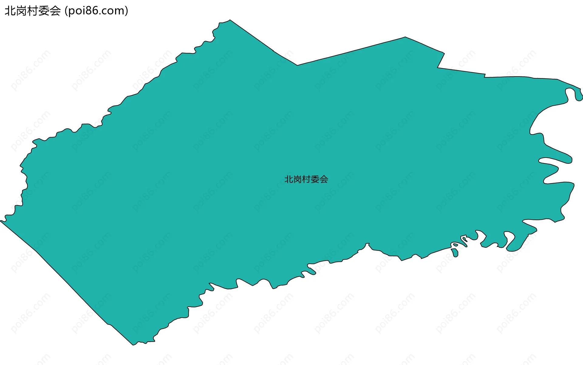 北岗村委会边界地图
