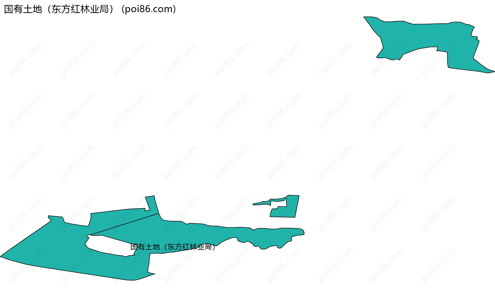 国有土地（东方红林业局）边界地图