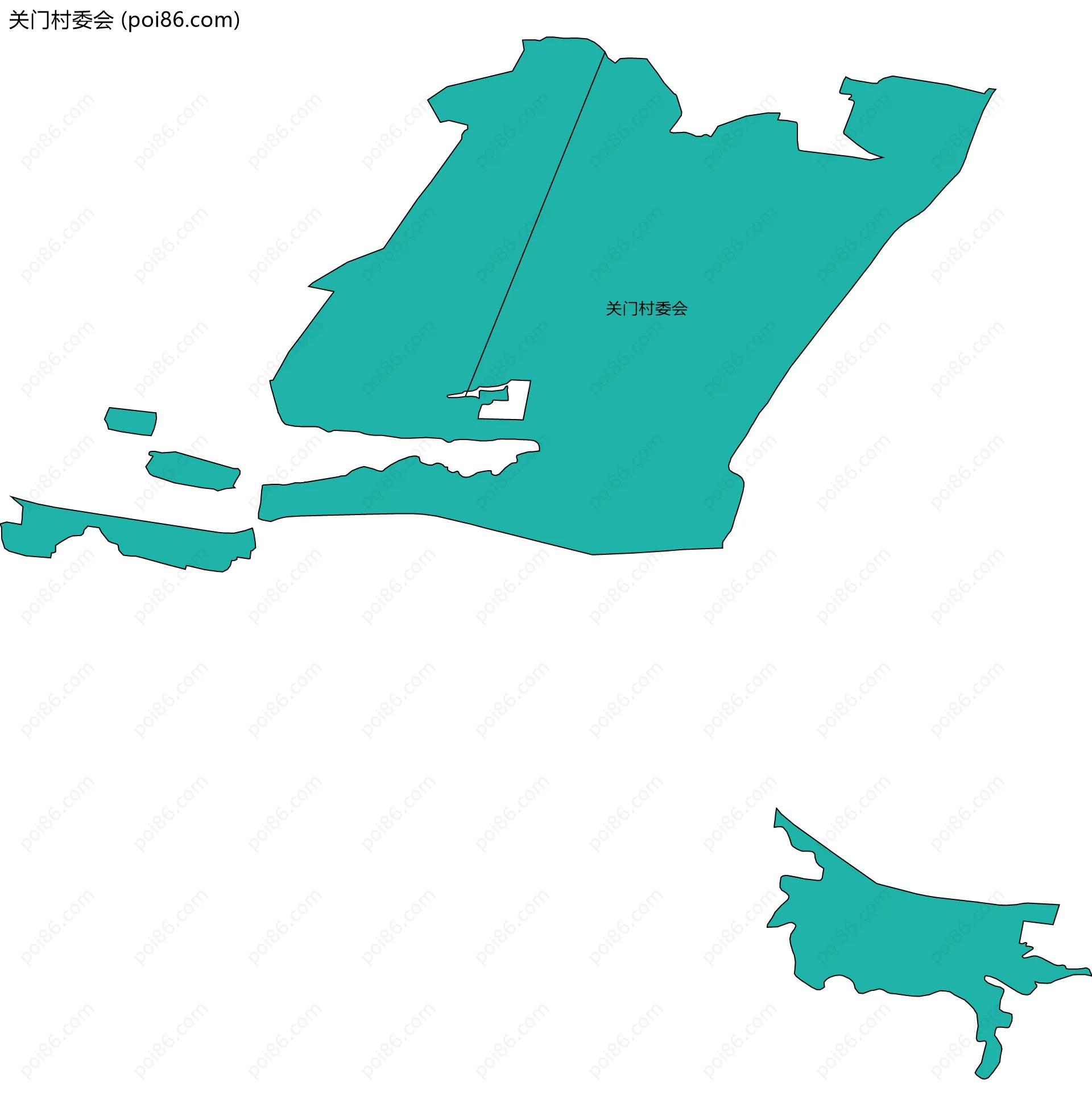 关门村委会边界地图