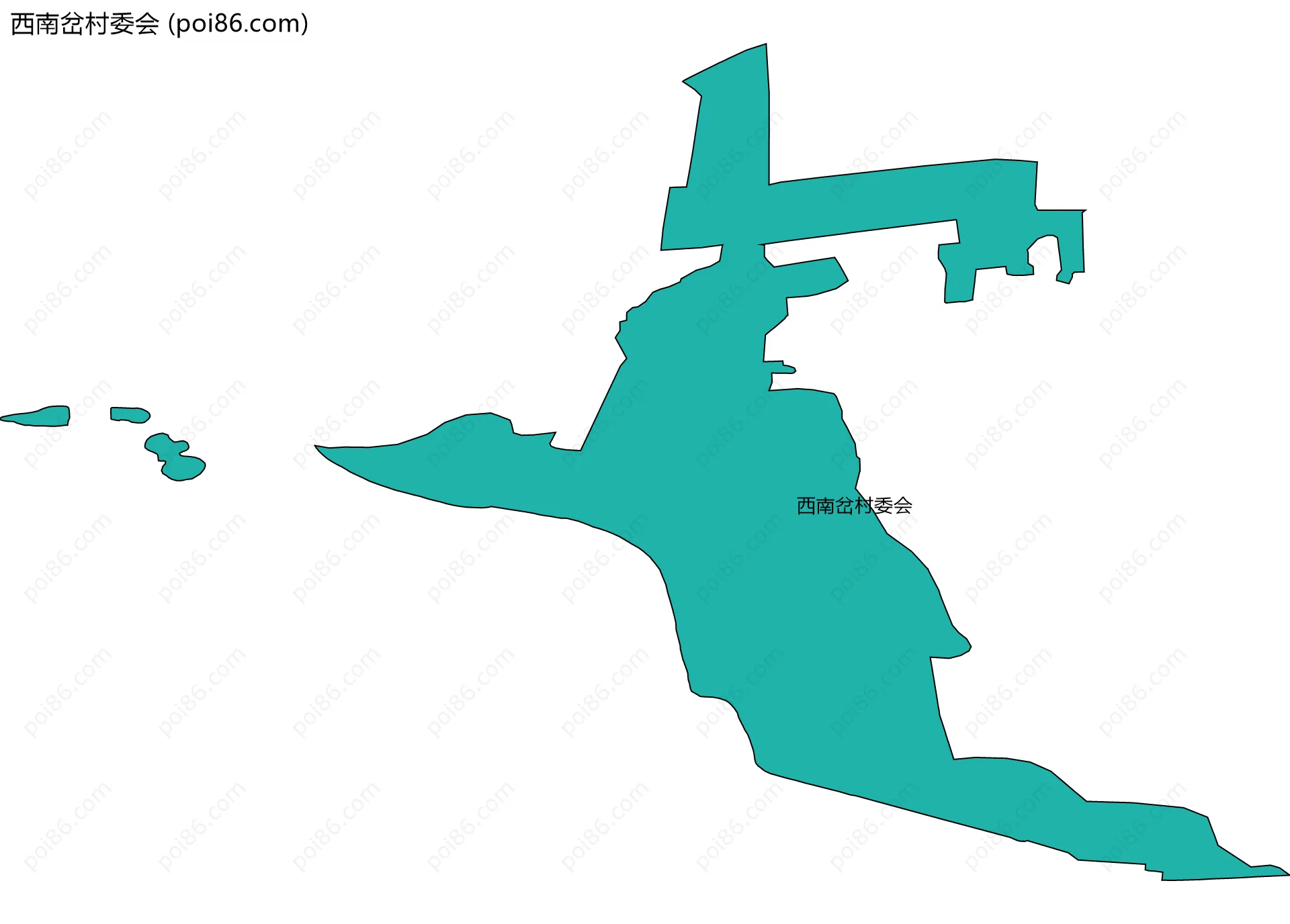 西南岔村委会边界地图