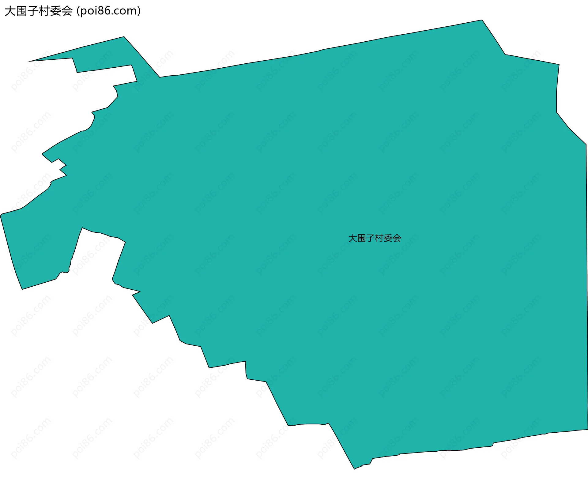 大围子村委会边界地图