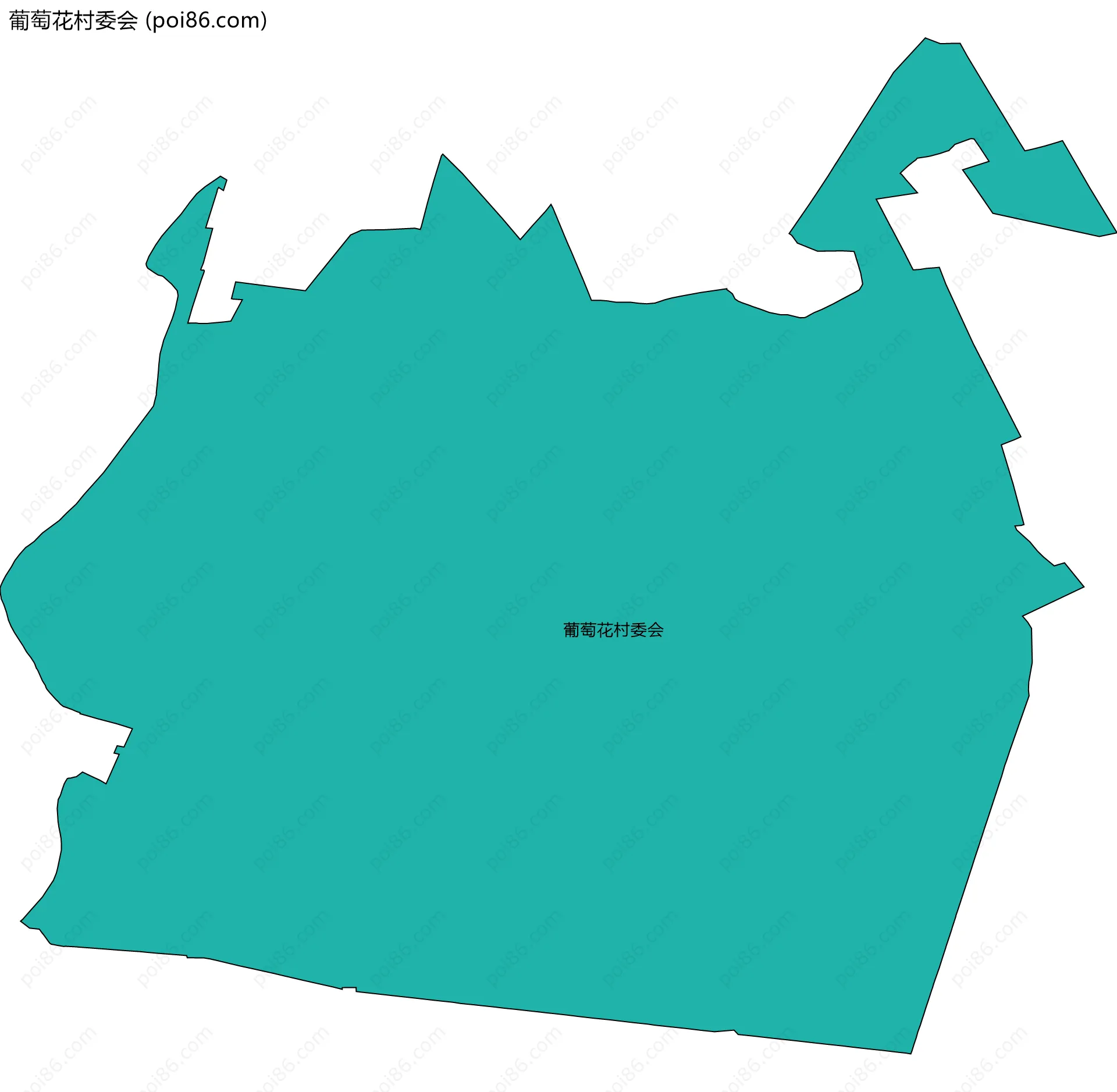 葡萄花村委会边界地图