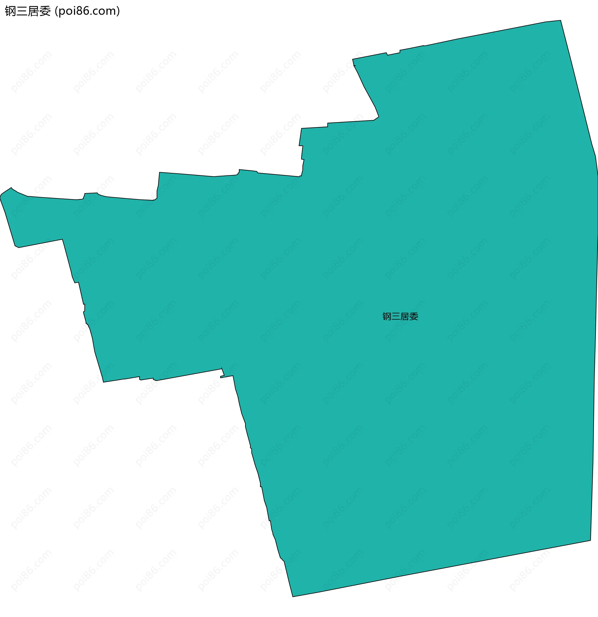 钢三居委边界地图