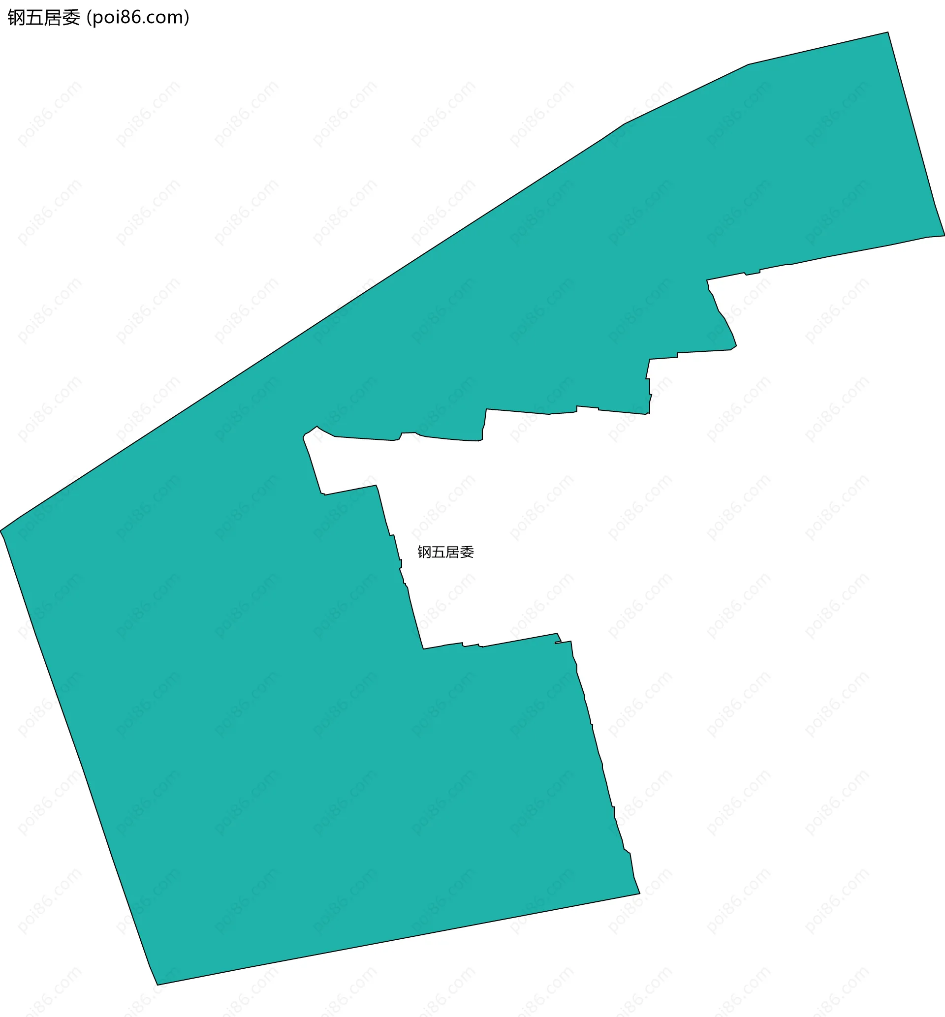 钢五居委边界地图