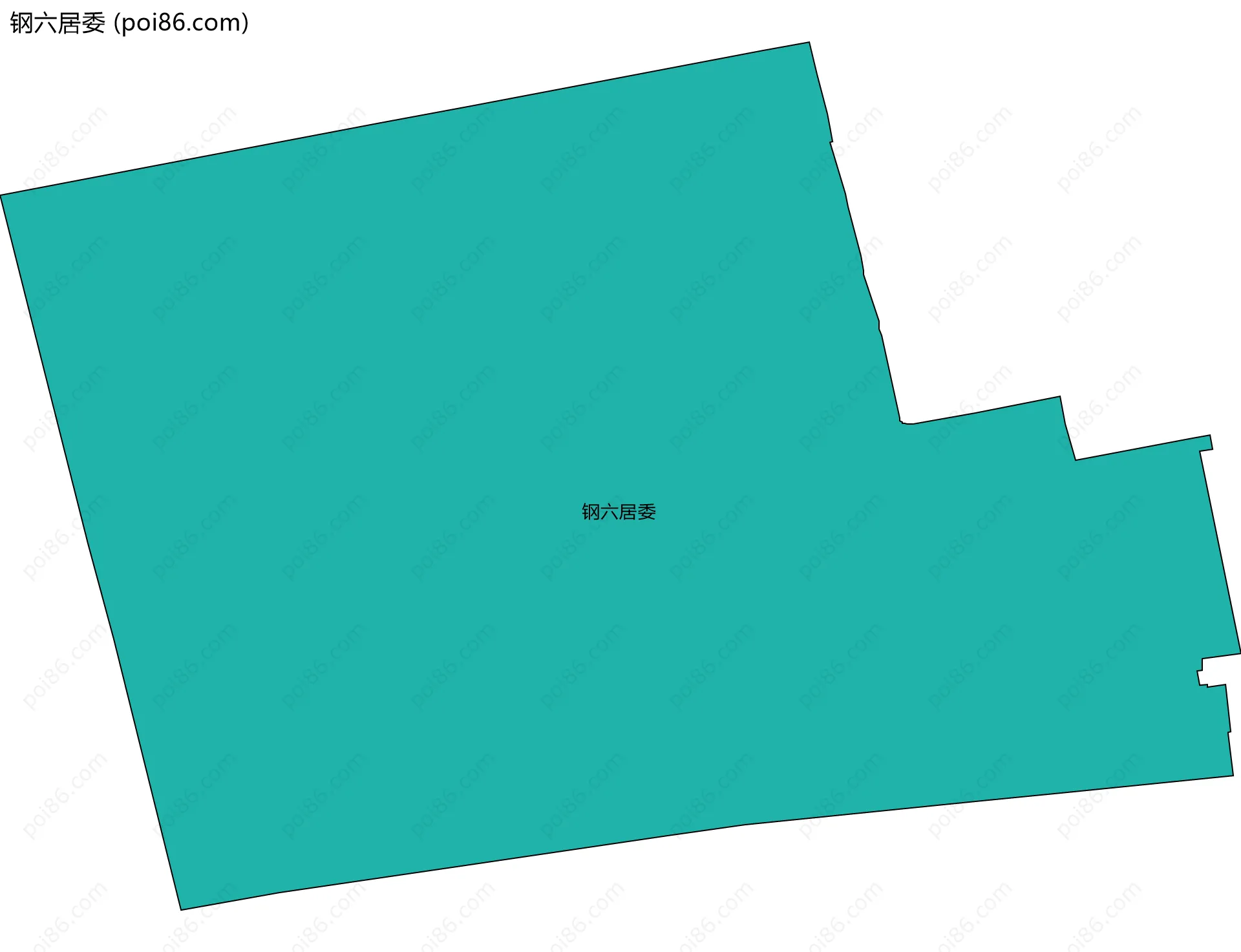 钢六居委边界地图