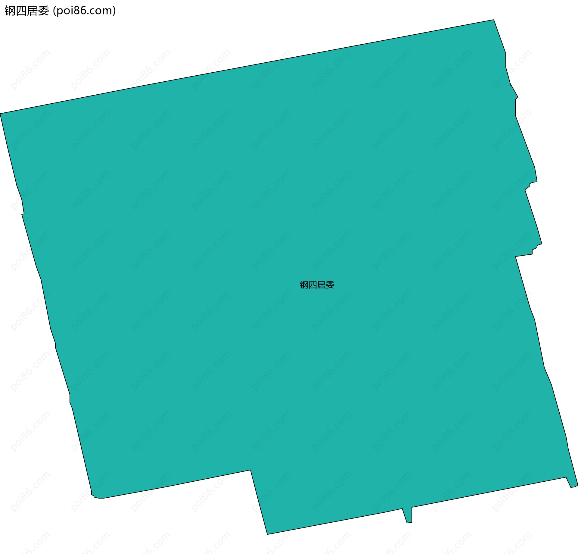 钢四居委边界地图