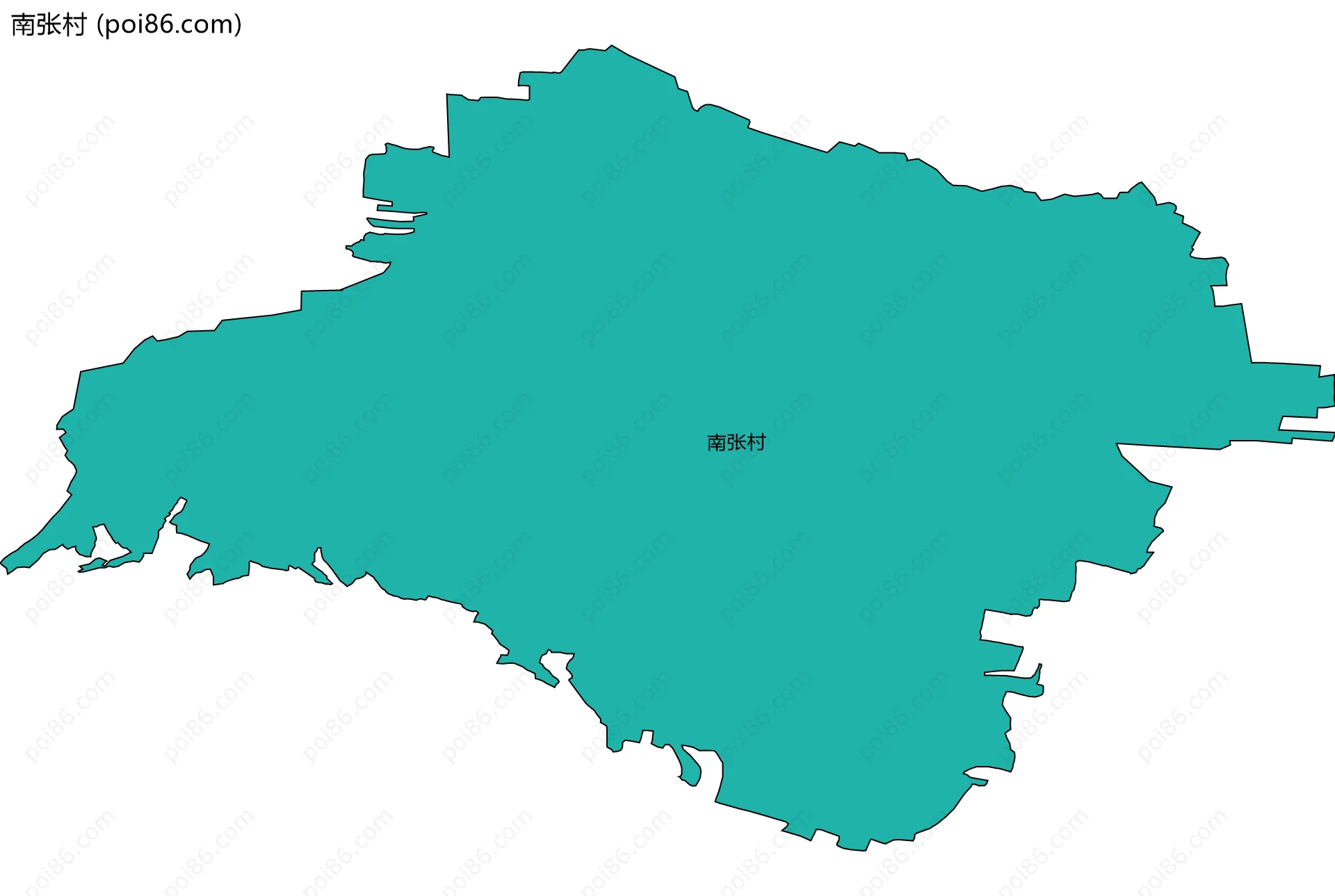 南张村边界地图