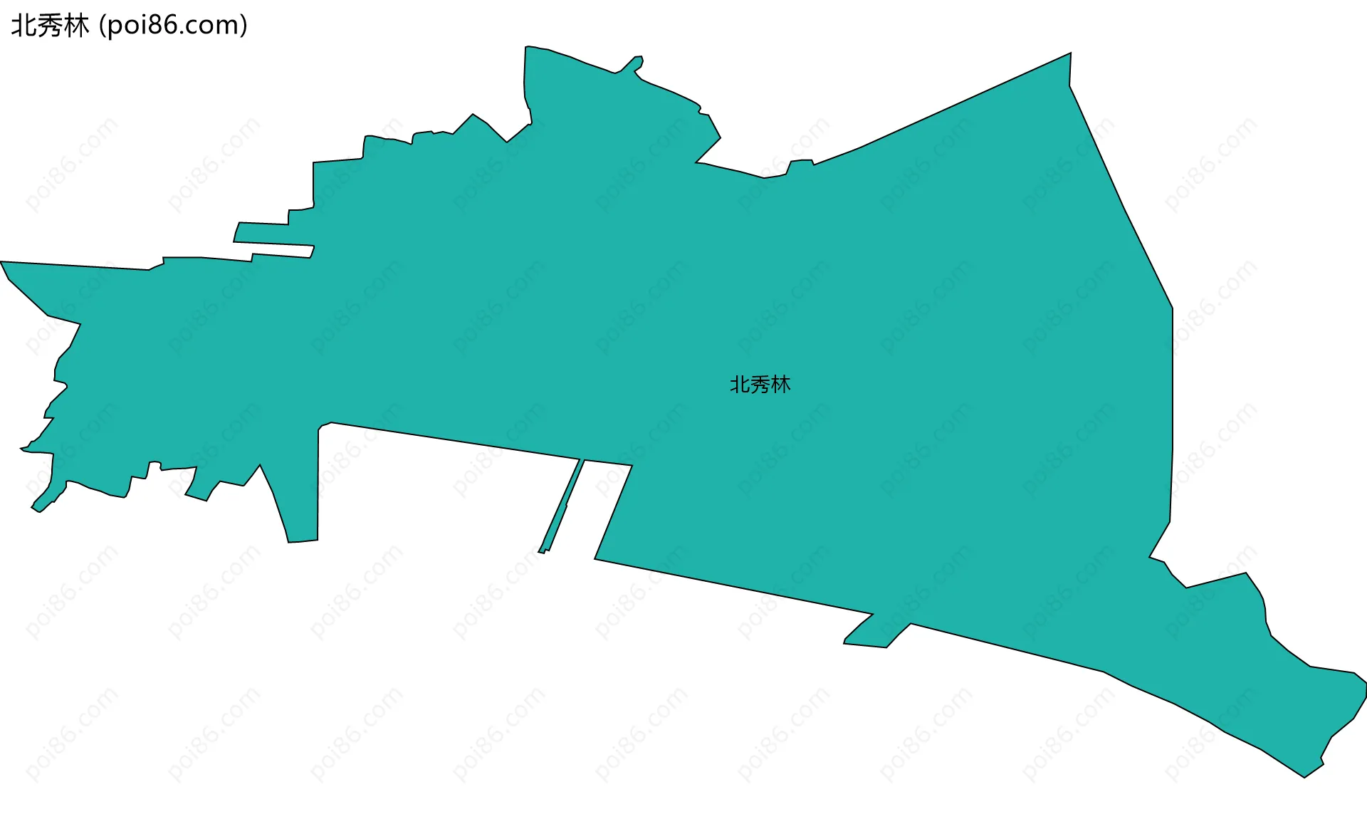 北秀林边界地图