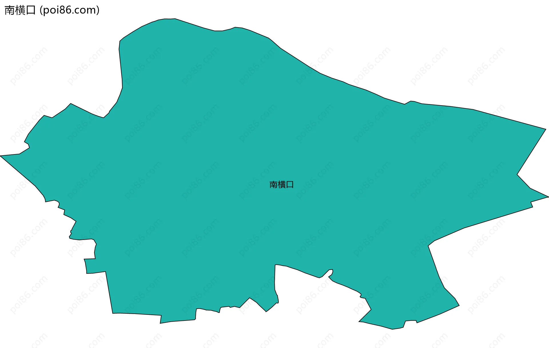 南横口边界地图