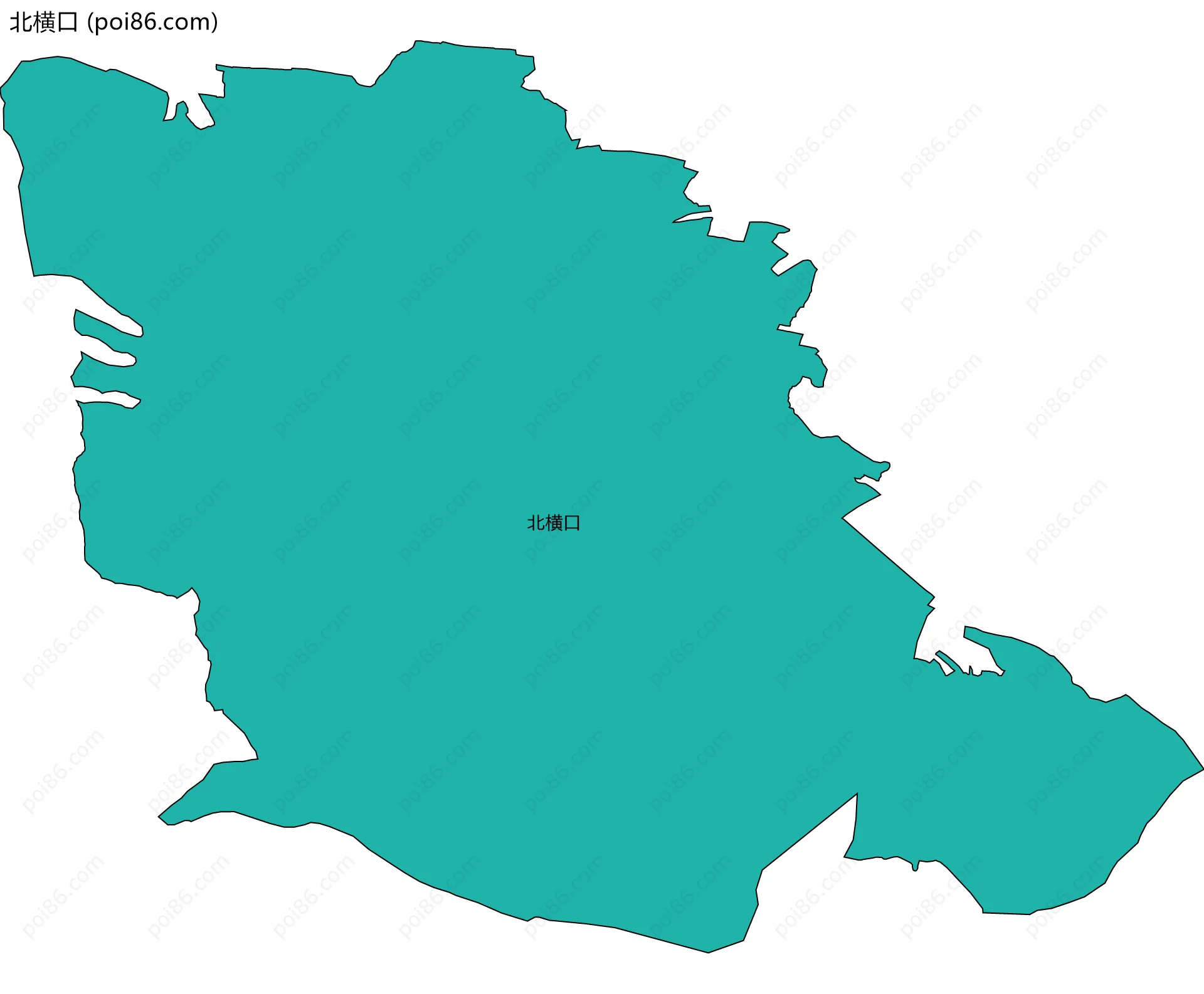 北横口边界地图