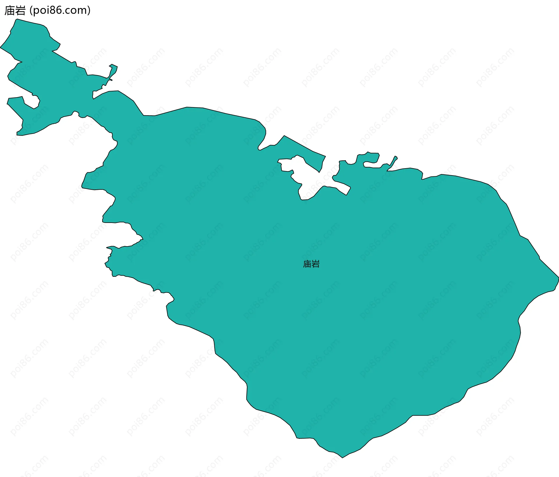 庙岩边界地图