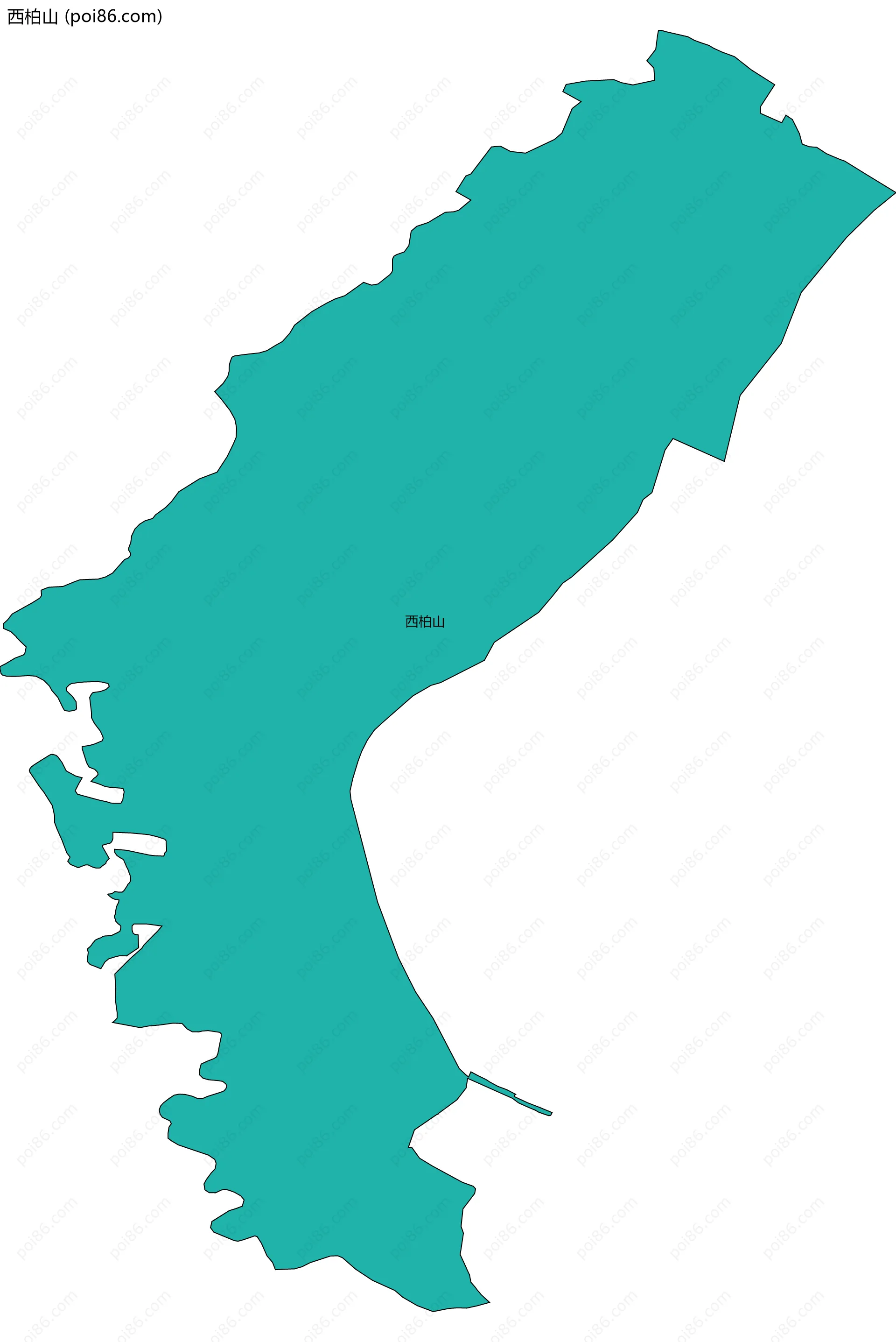 西柏山边界地图