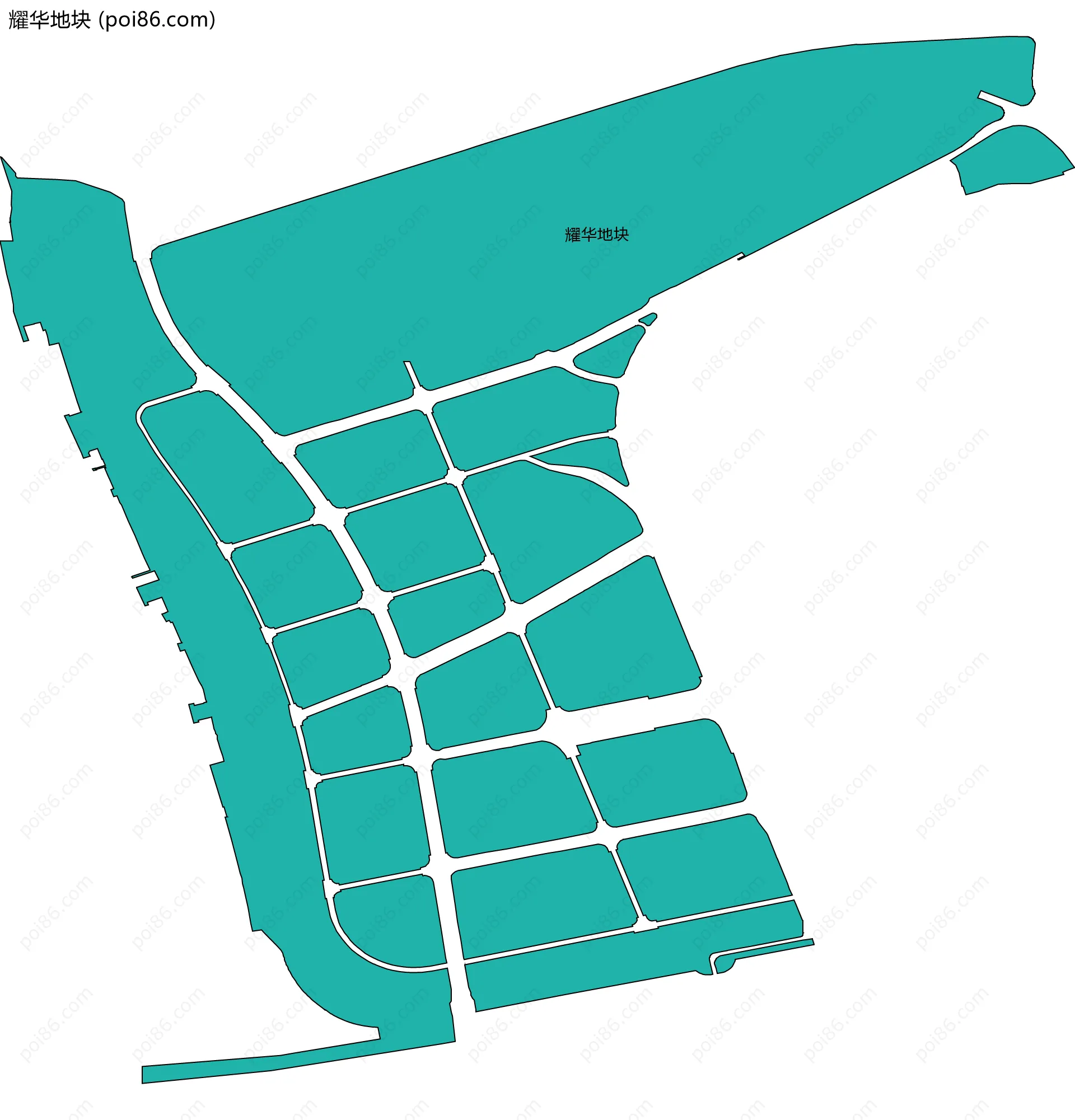 耀华地块边界地图