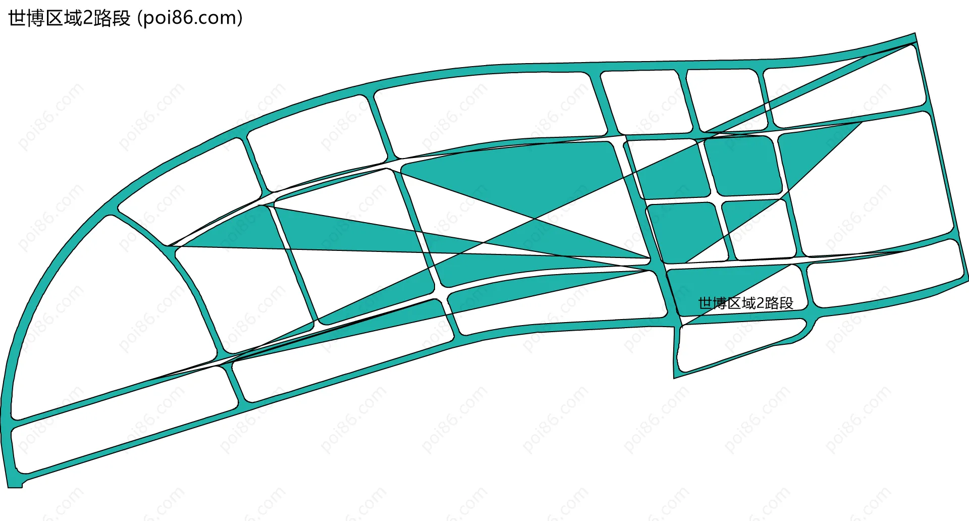 世博区域2路段边界地图