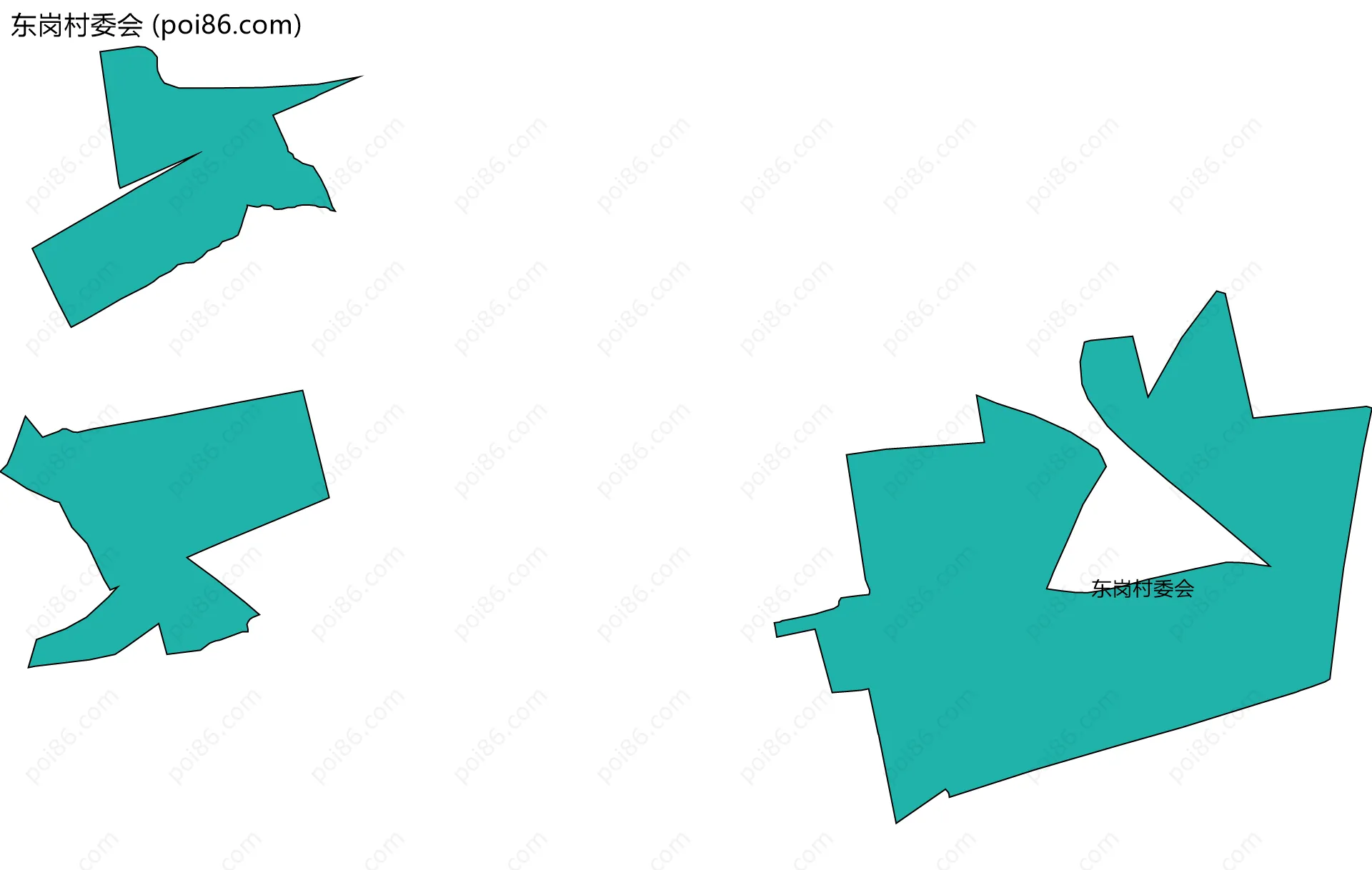 东岗村委会边界地图