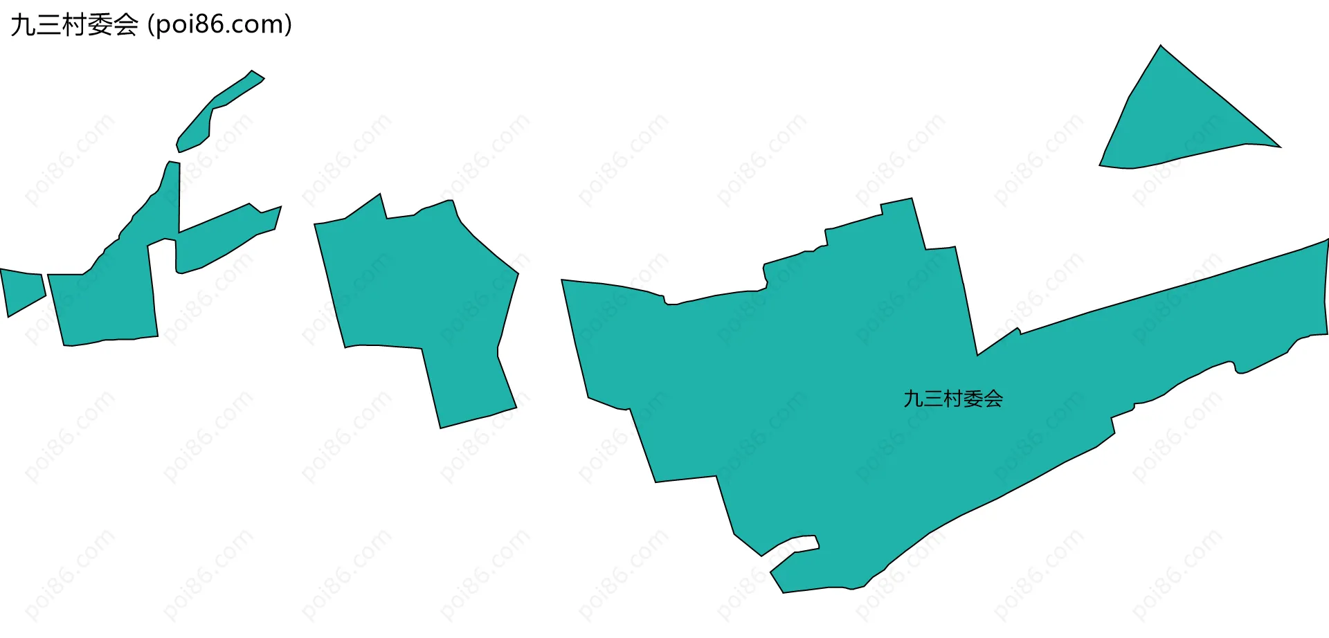 九三村委会边界地图