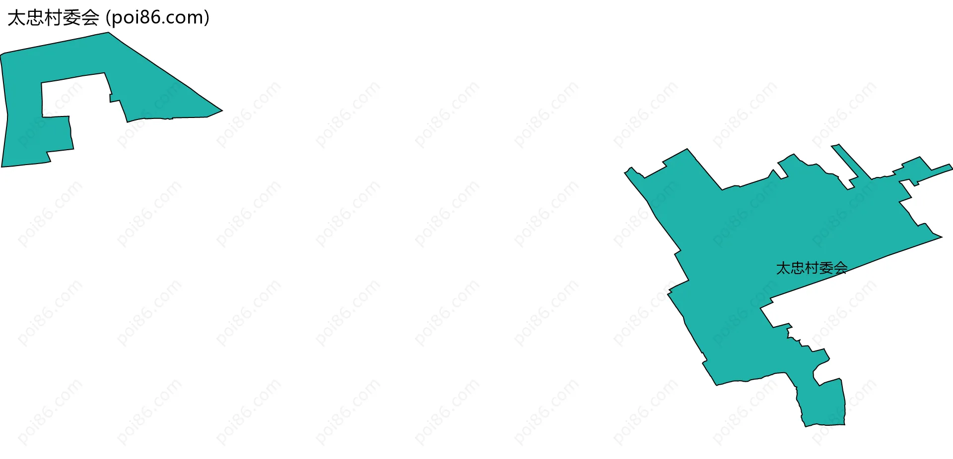 太忠村委会边界地图
