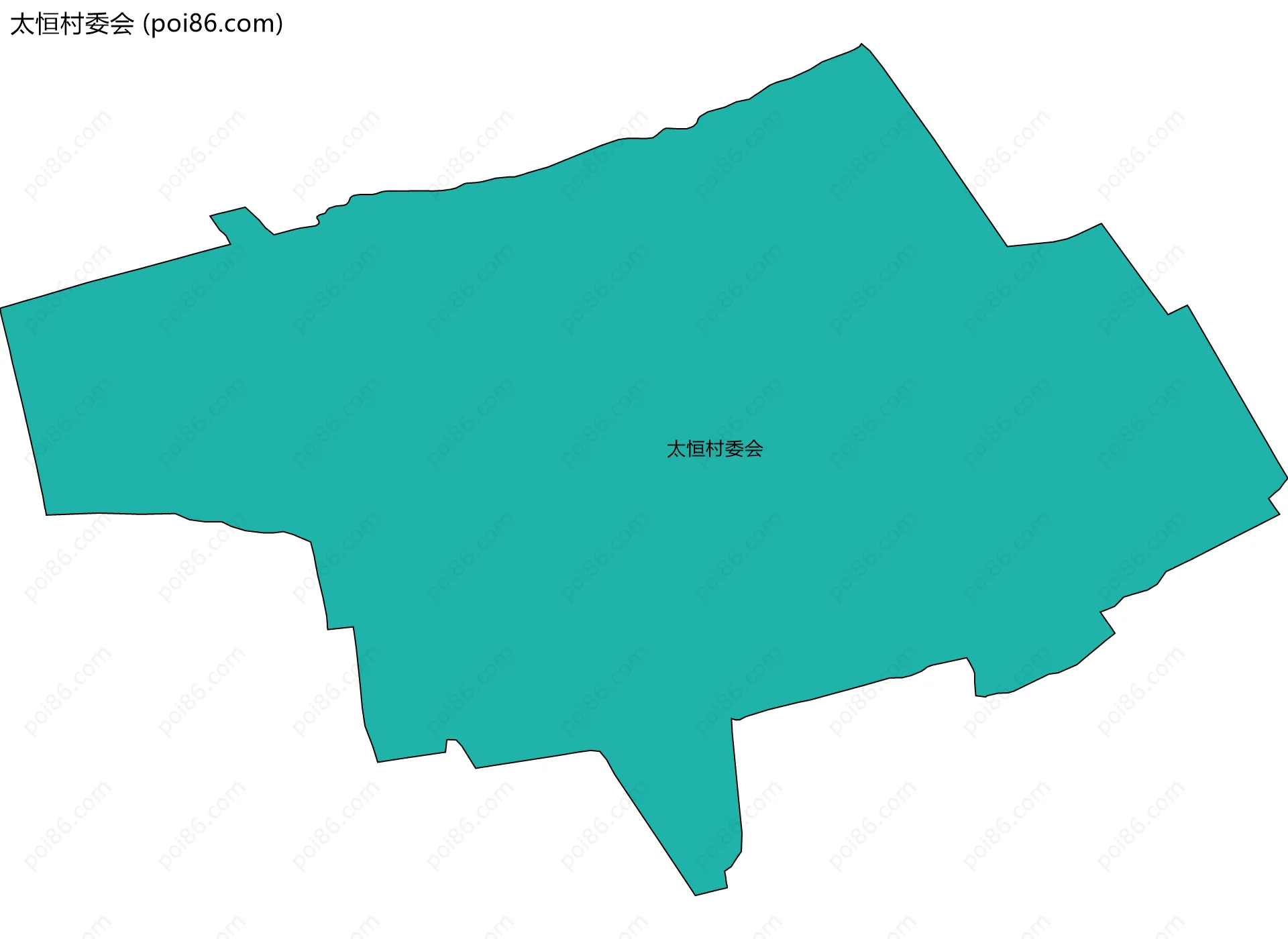 太恒村委会边界地图