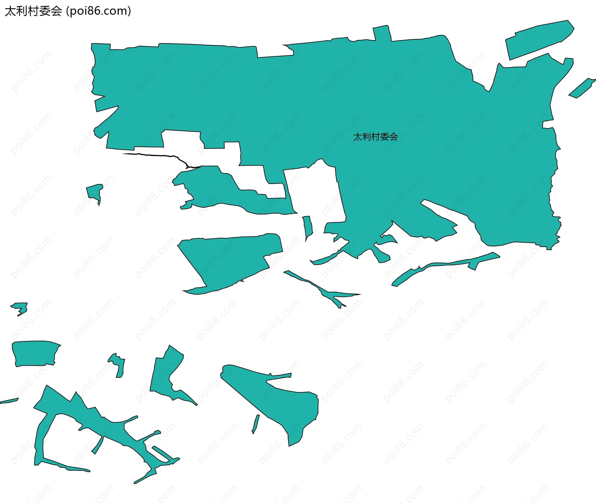 太利村委会边界地图