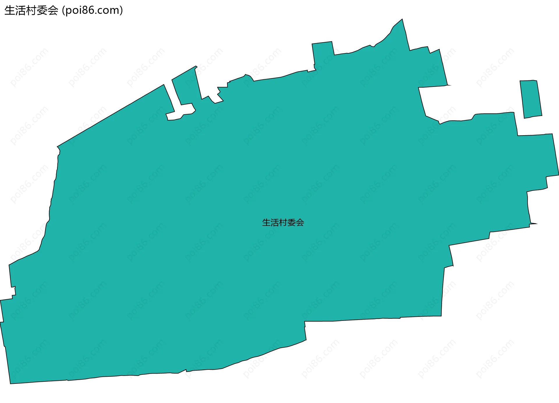 生活村委会边界地图