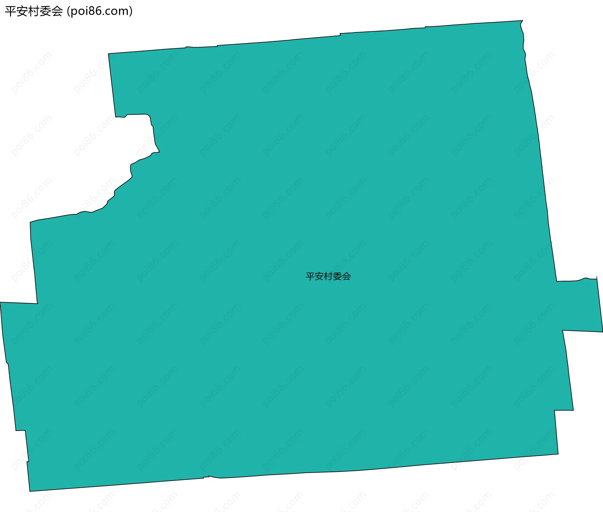 平安村委会边界地图