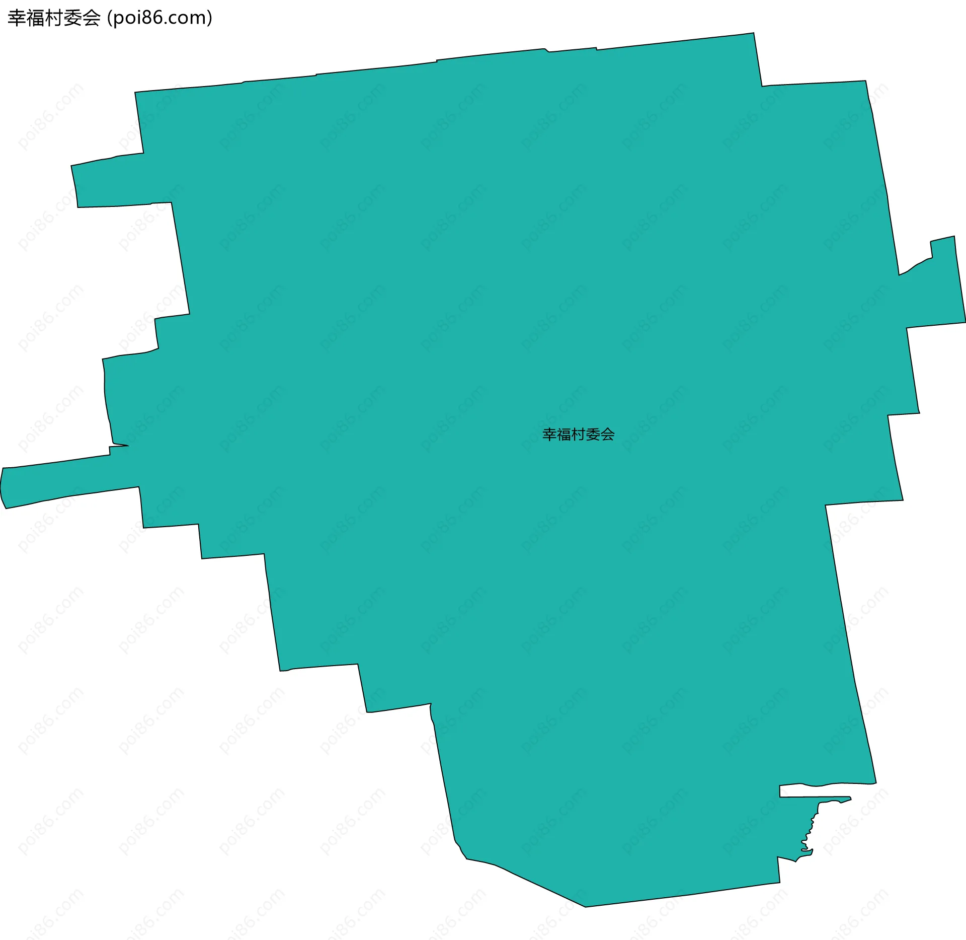 幸福村委会边界地图