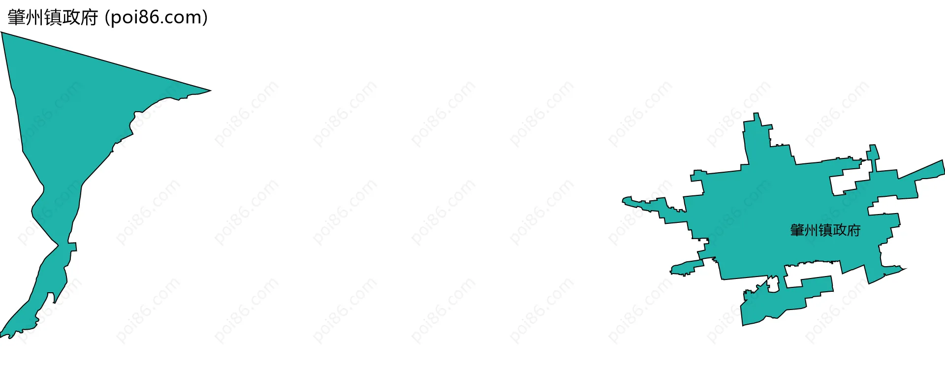 肇州镇政府边界地图
