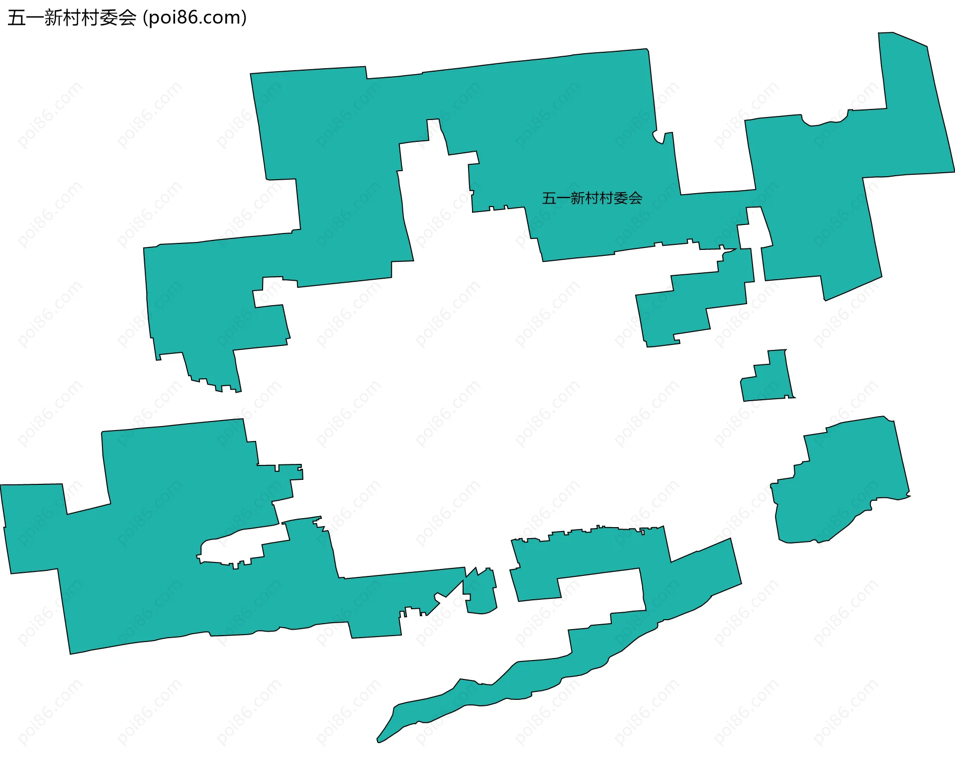 五一新村村委会边界地图