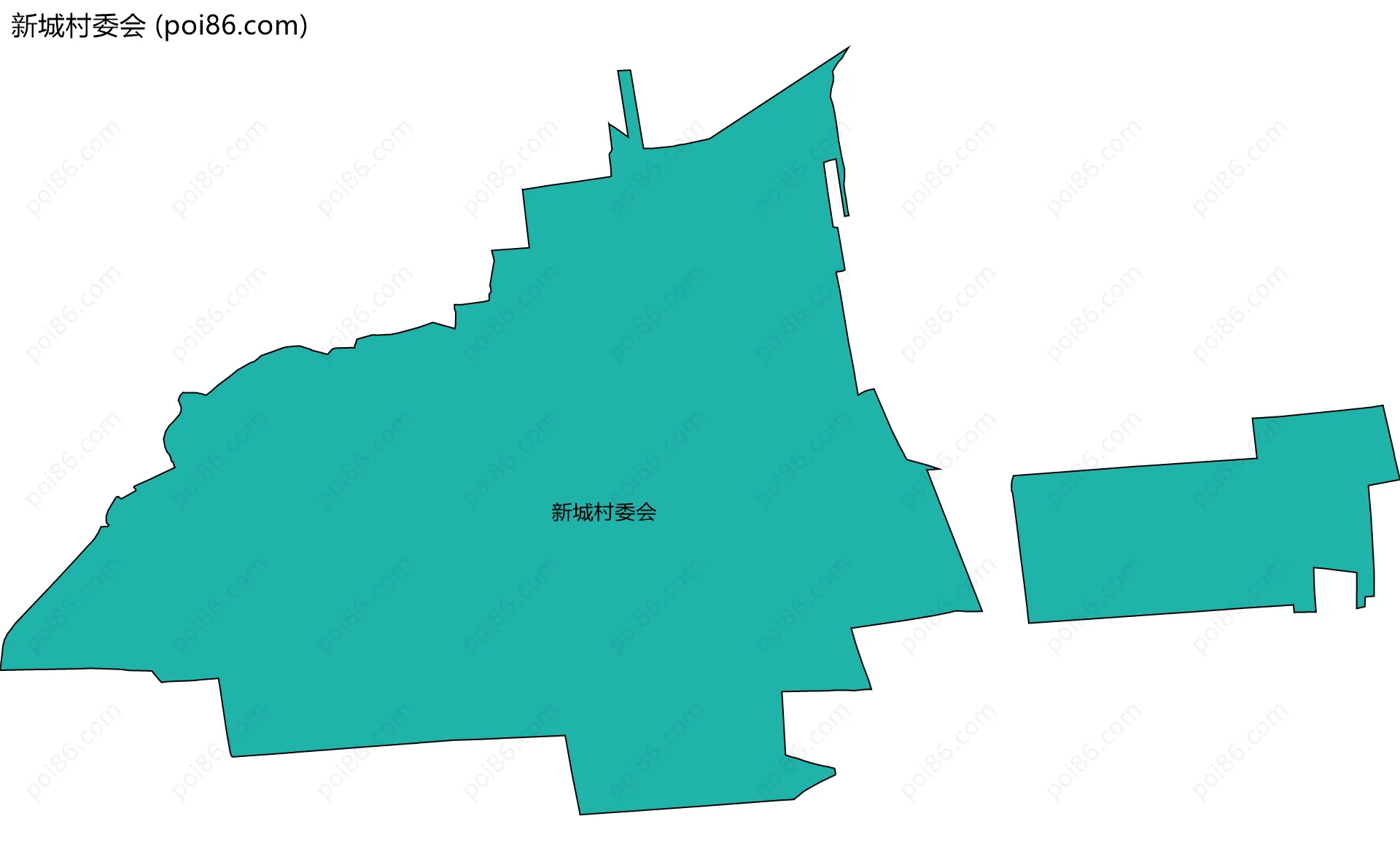 新城村委会边界地图