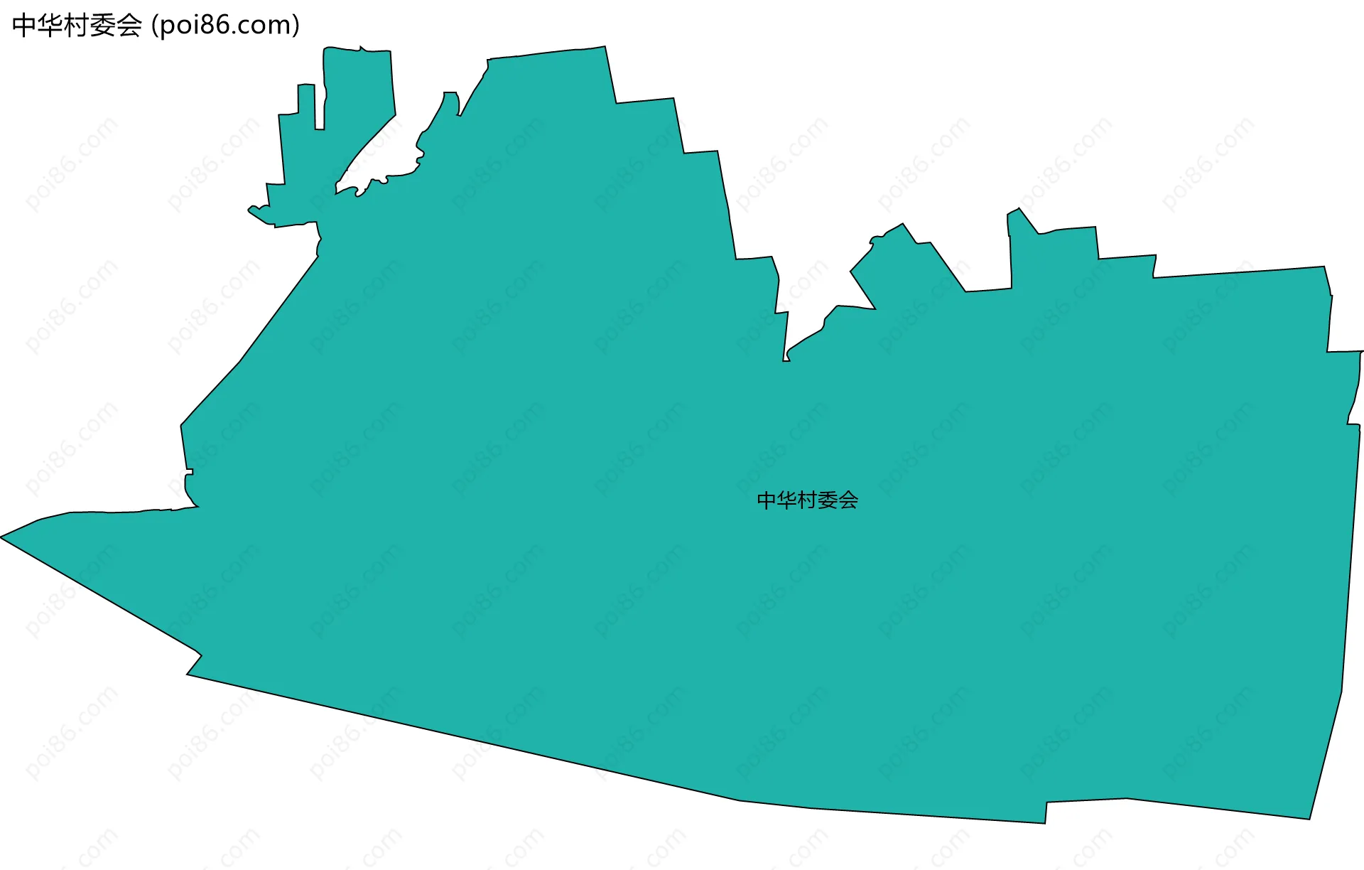 中华村委会边界地图