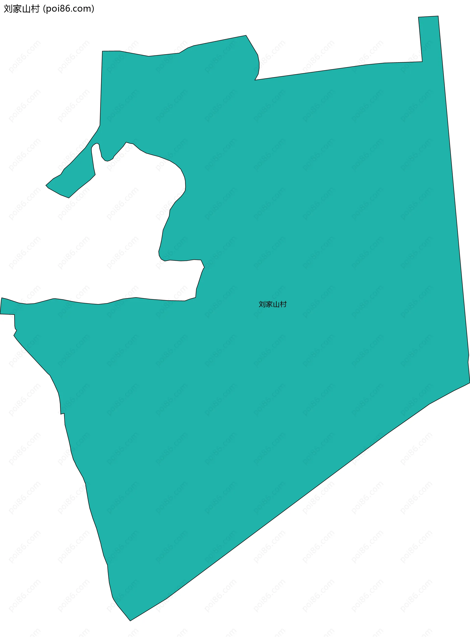 刘家山村边界地图