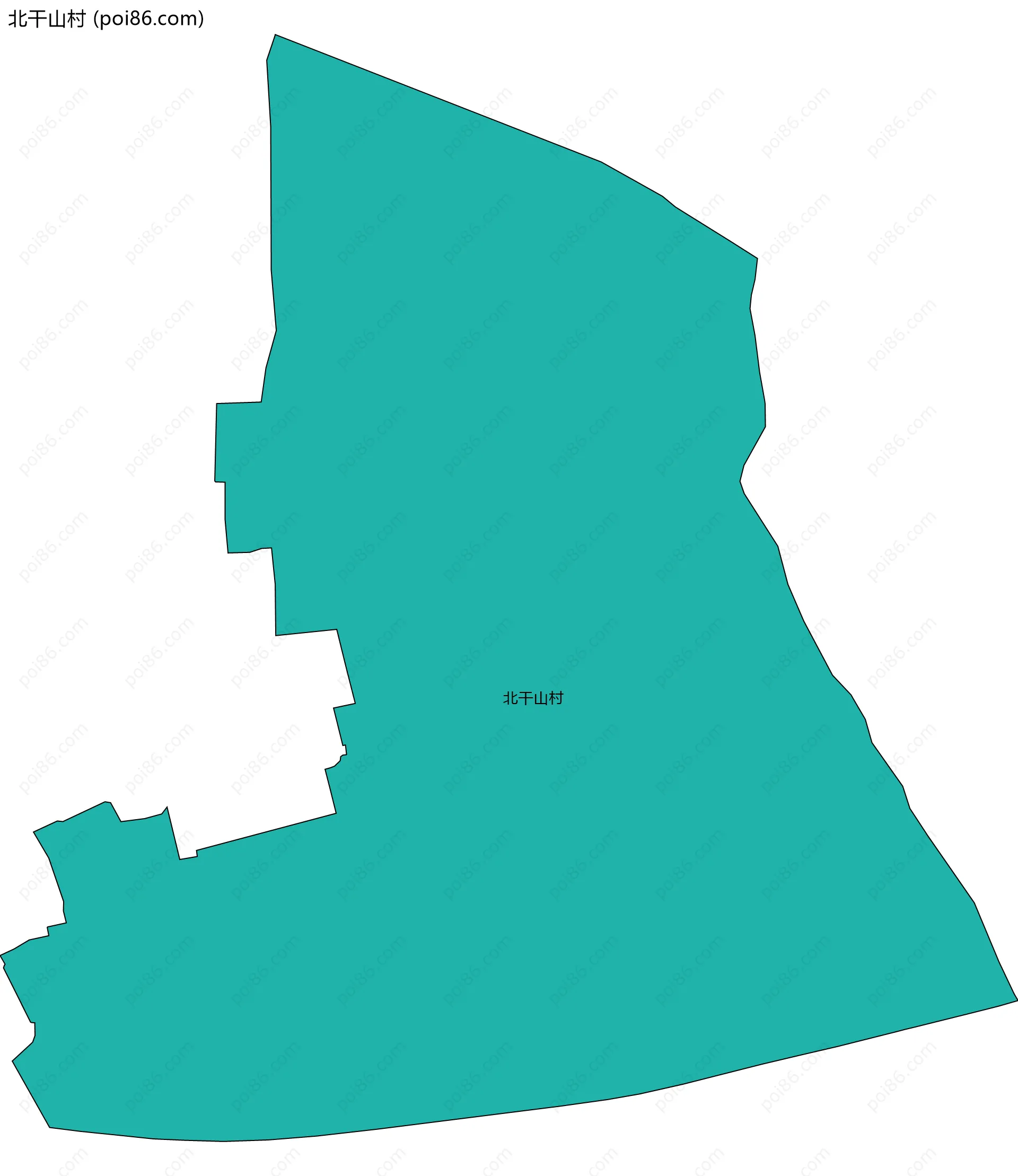 北干山村边界地图