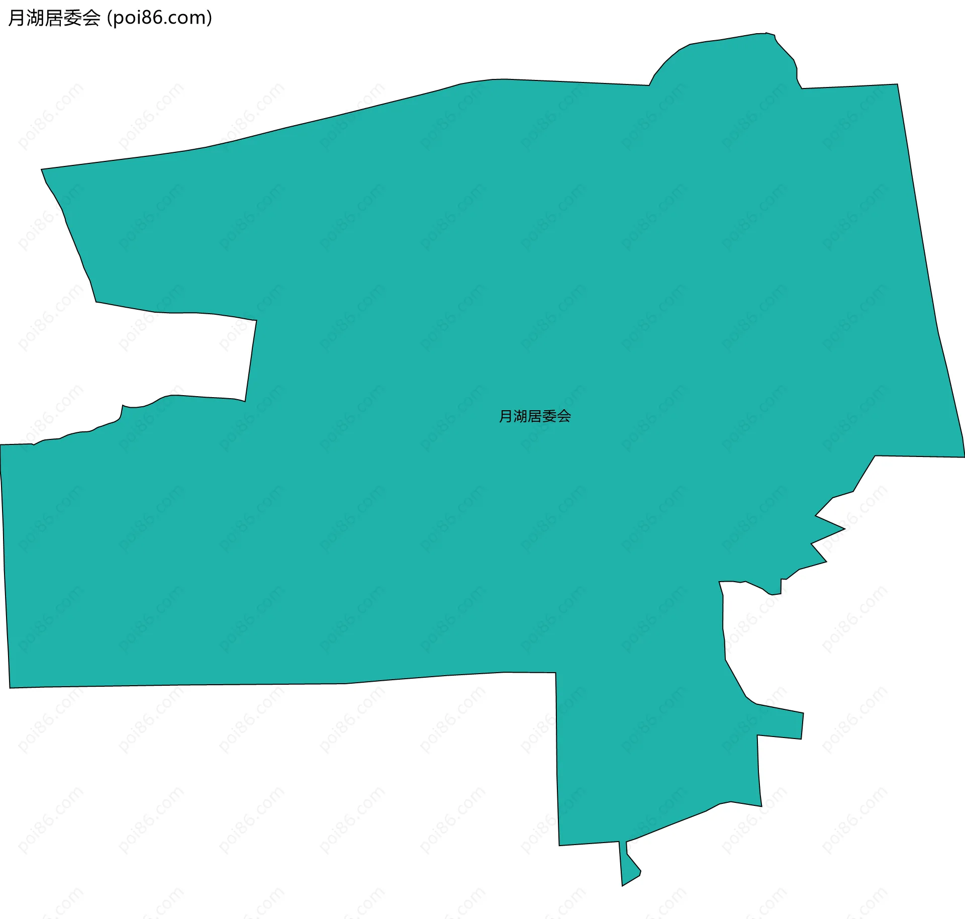 月湖居委会边界地图