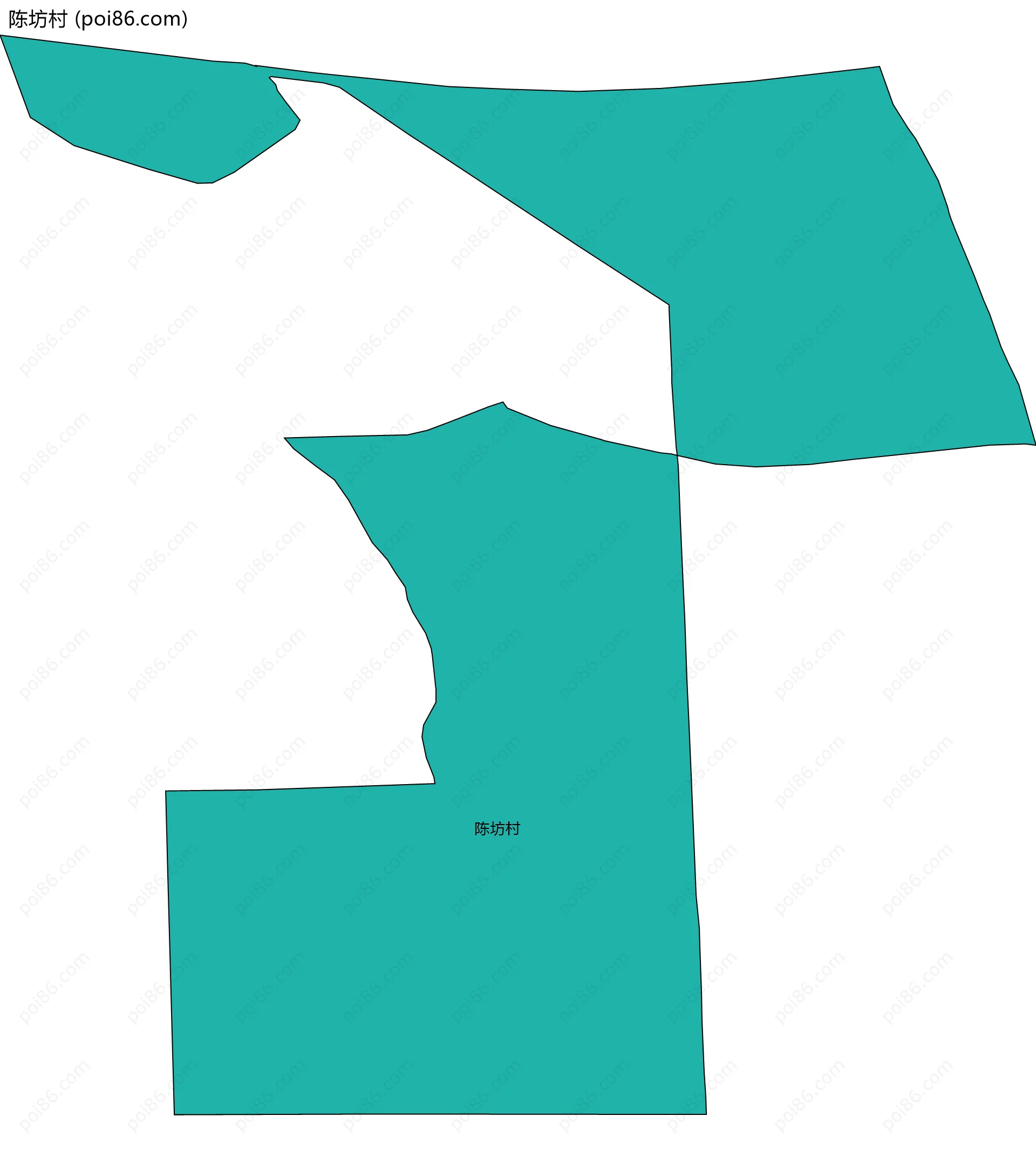 陈坊村边界地图