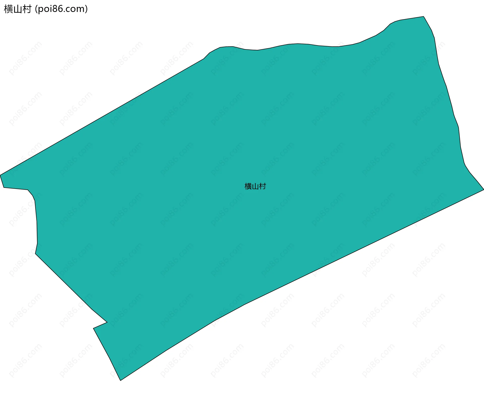 横山村边界地图