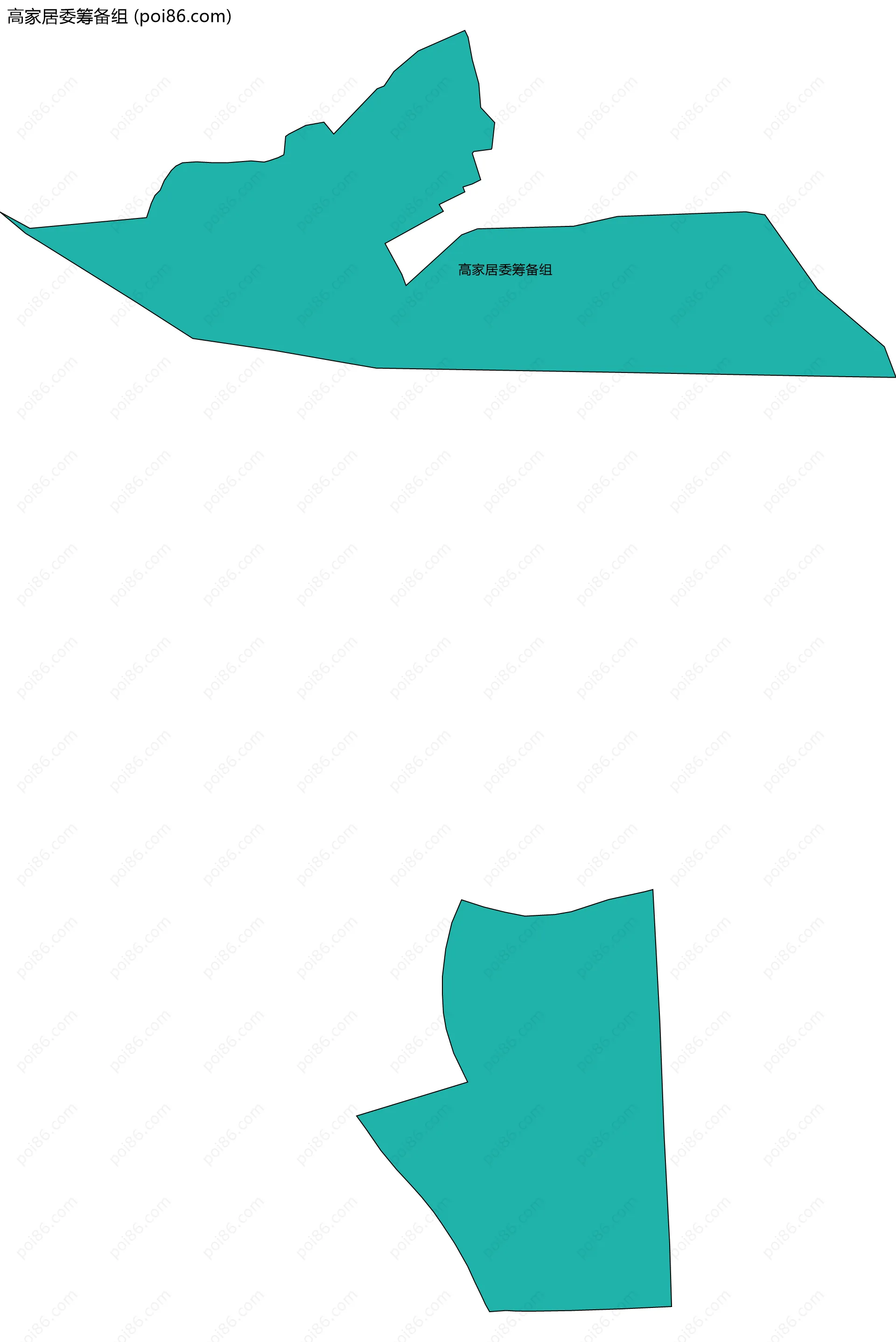 高家居委筹备组边界地图