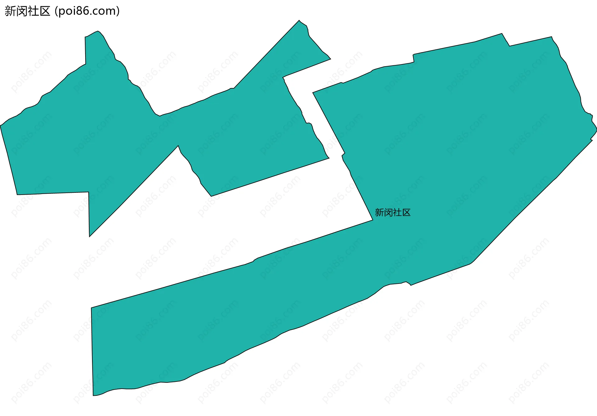 新闵社区边界地图