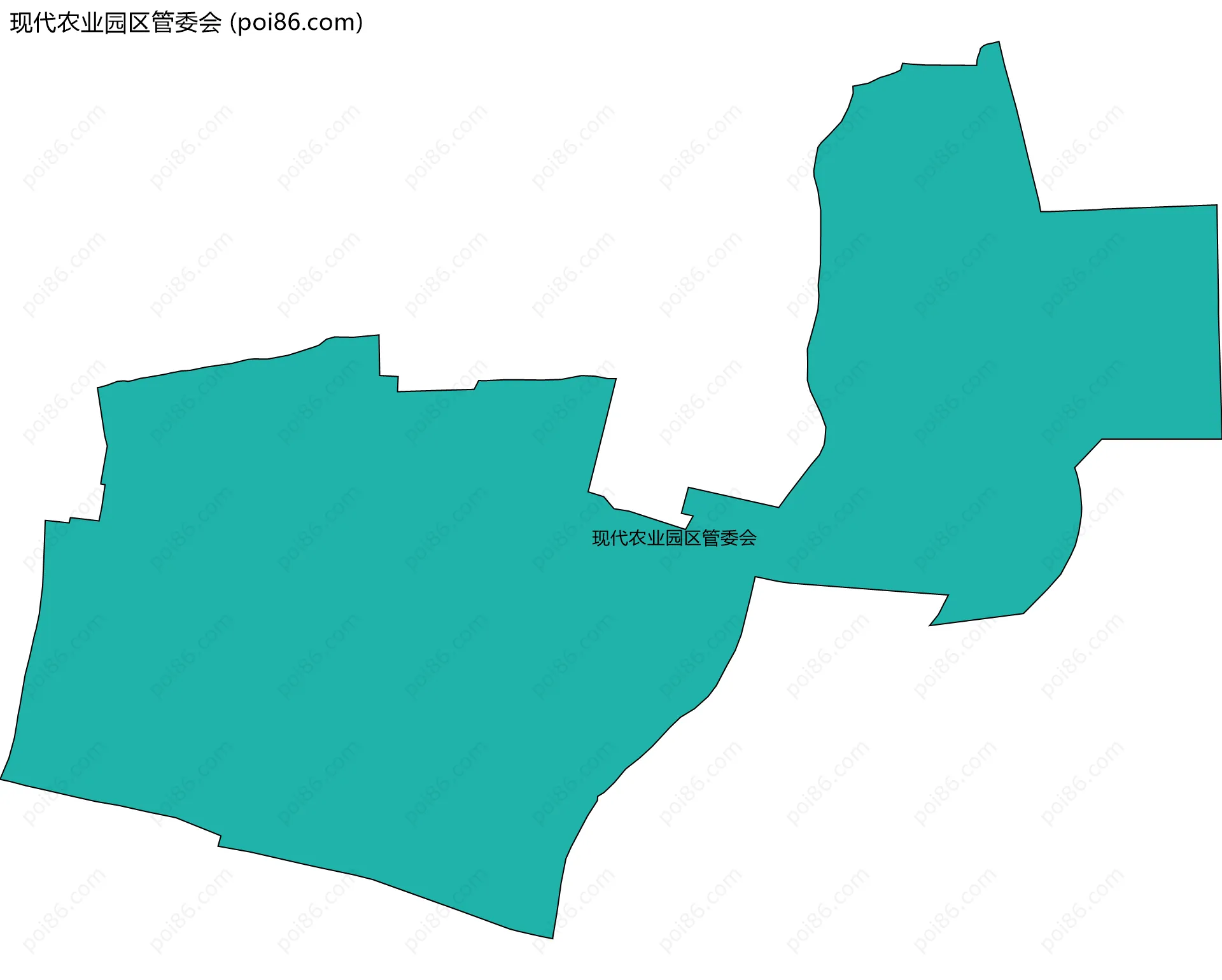 现代农业园区管委会边界地图