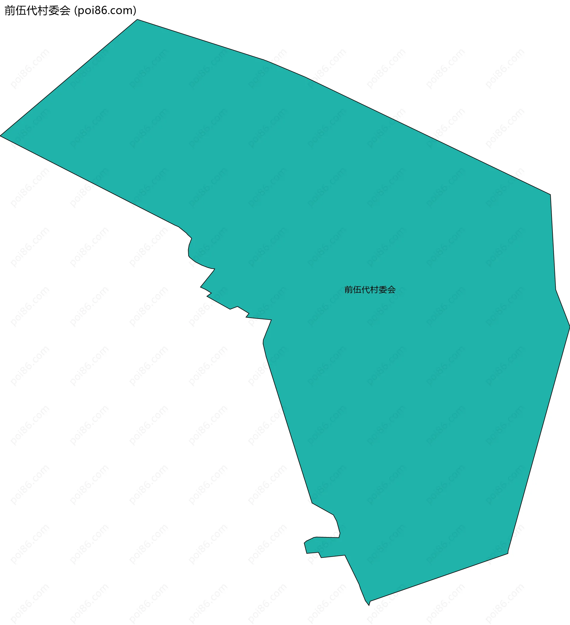 前伍代村委会边界地图