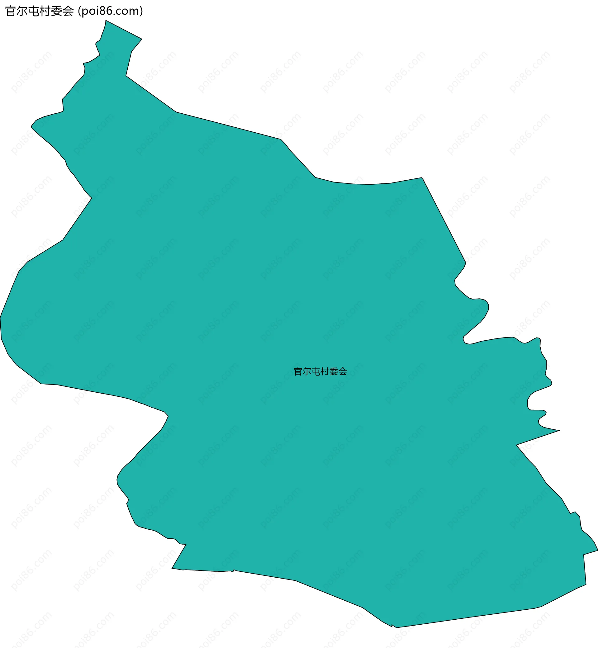 官尔屯村委会边界地图